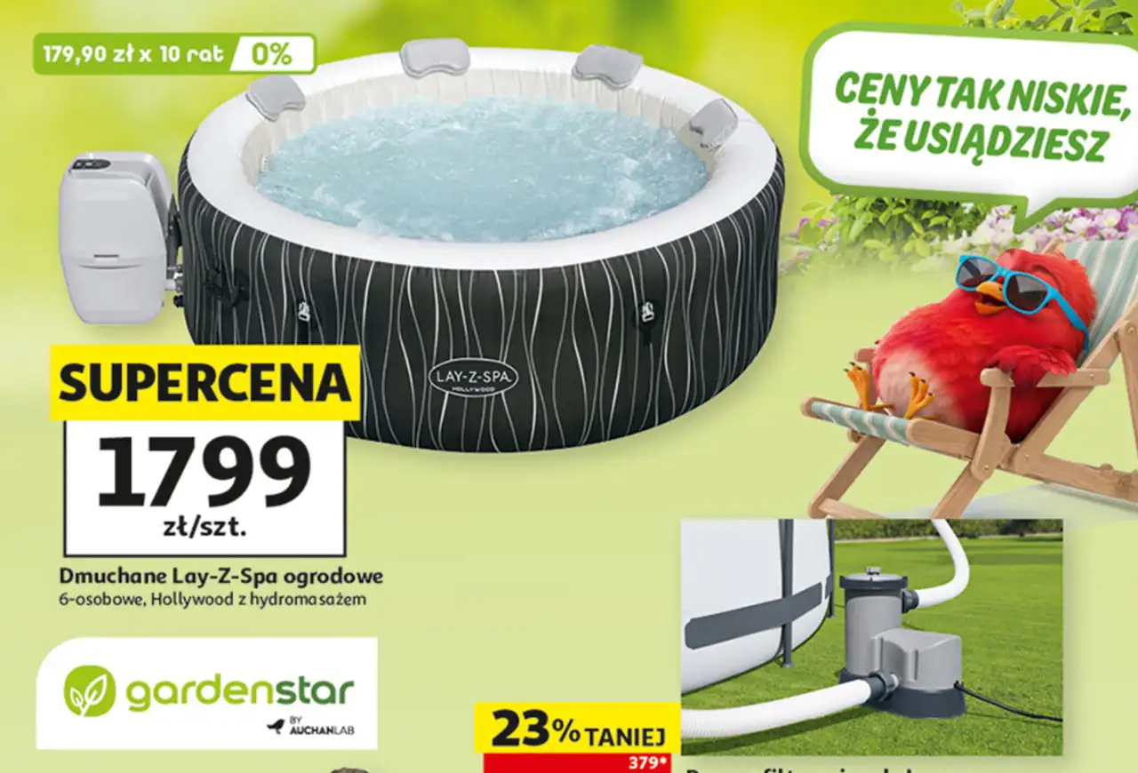 Dmuchane Lay-Z-Spa ogrodowe 6-osobowe, Hollywood z hydromasażem