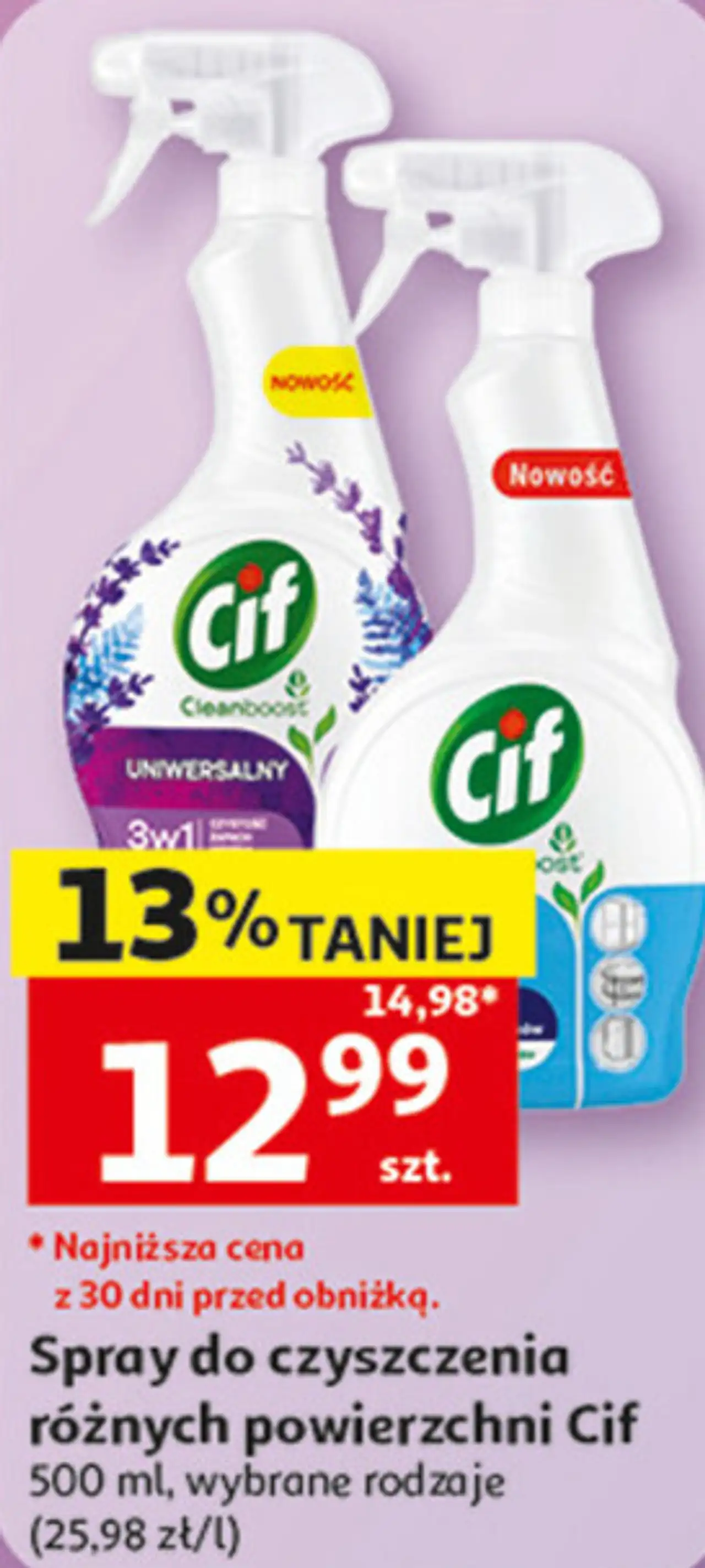 Spray do czyszczenia różnych powierzchni Cif