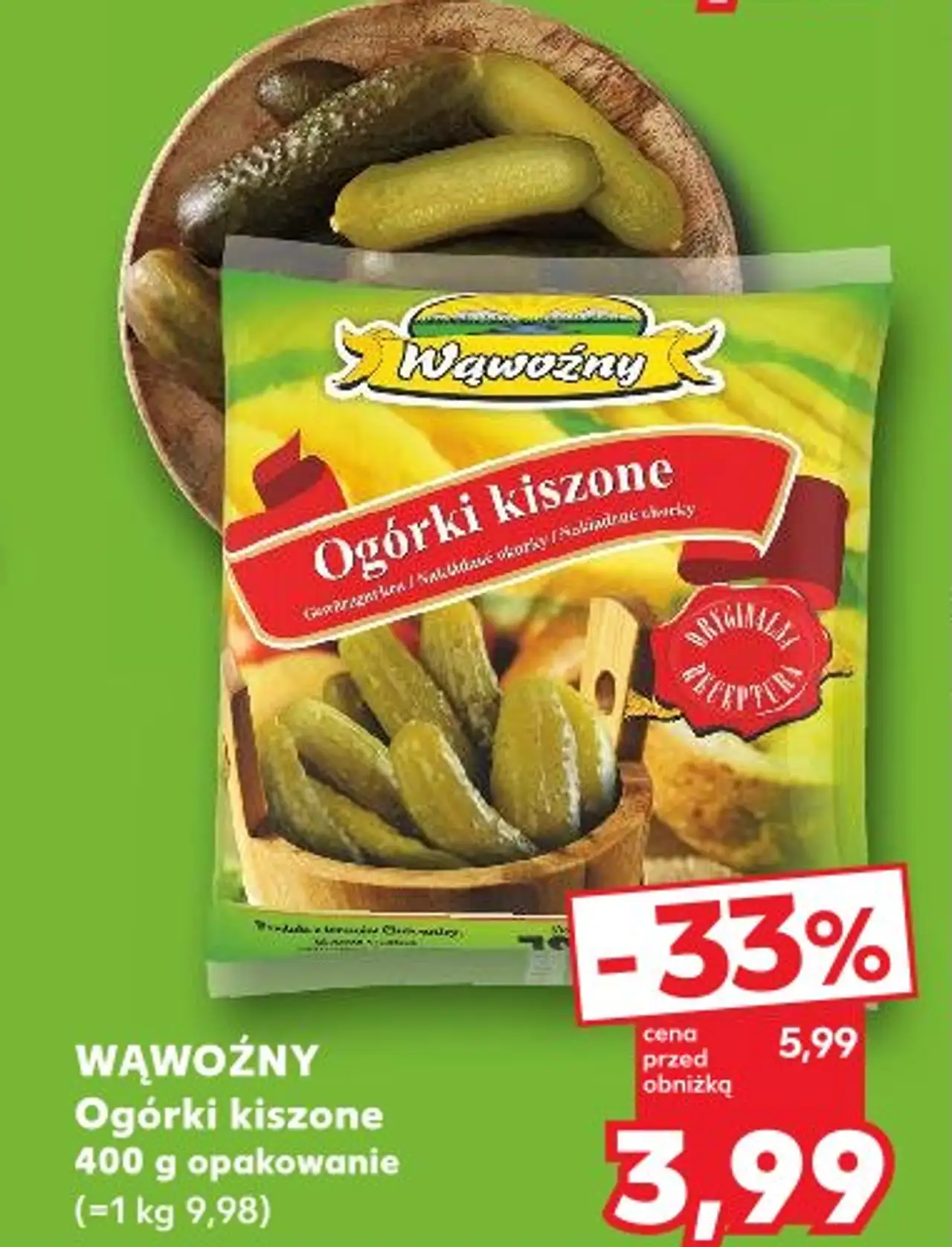 Ogórki kiszone 400 g