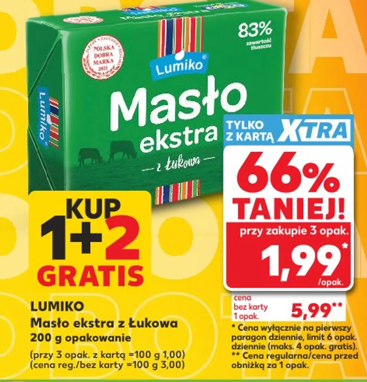 LUMIKO Masło ekstra z Łukowa 200 g opakowanie
