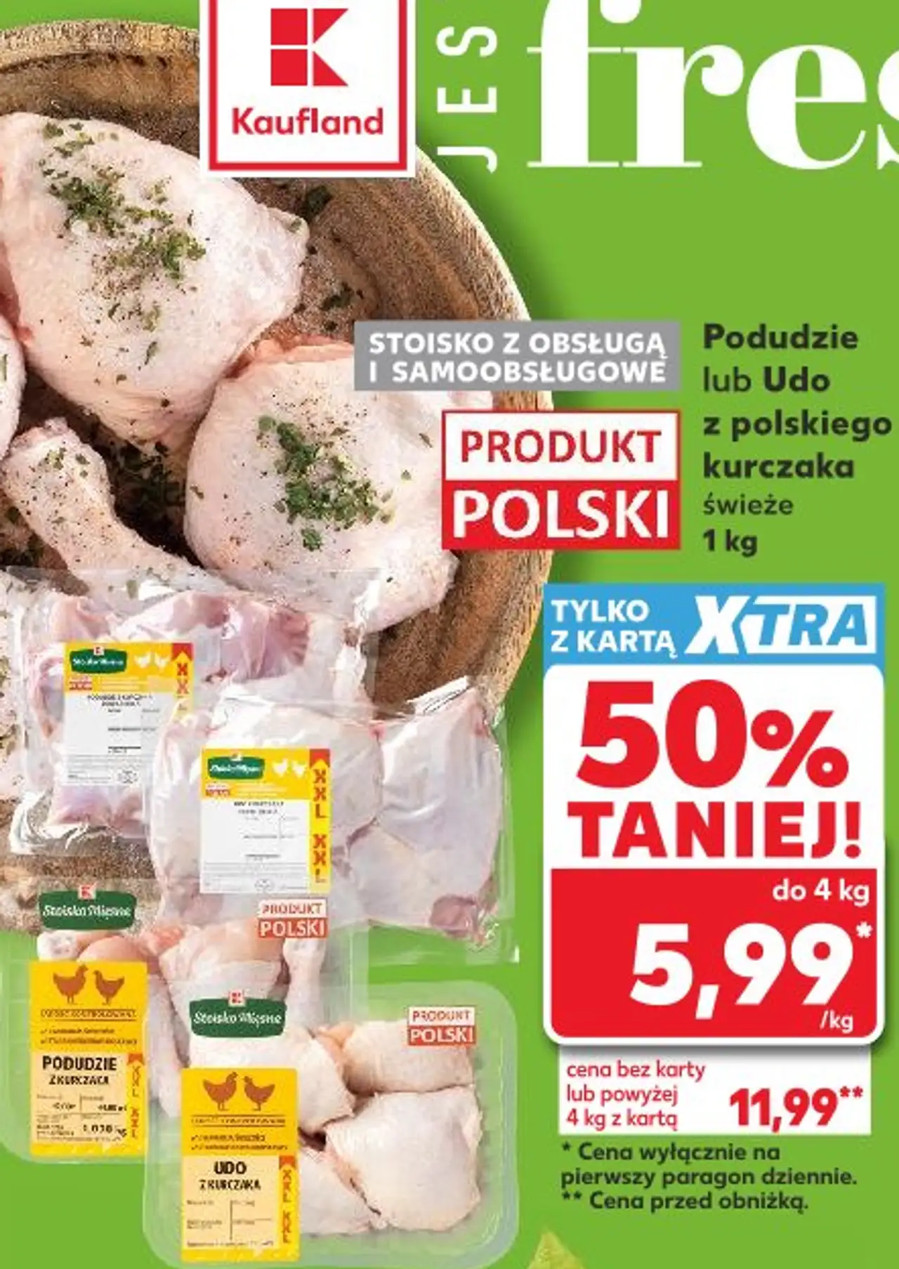 Podudzie lub Udo z polskiego kurczaka świeże 1 kg