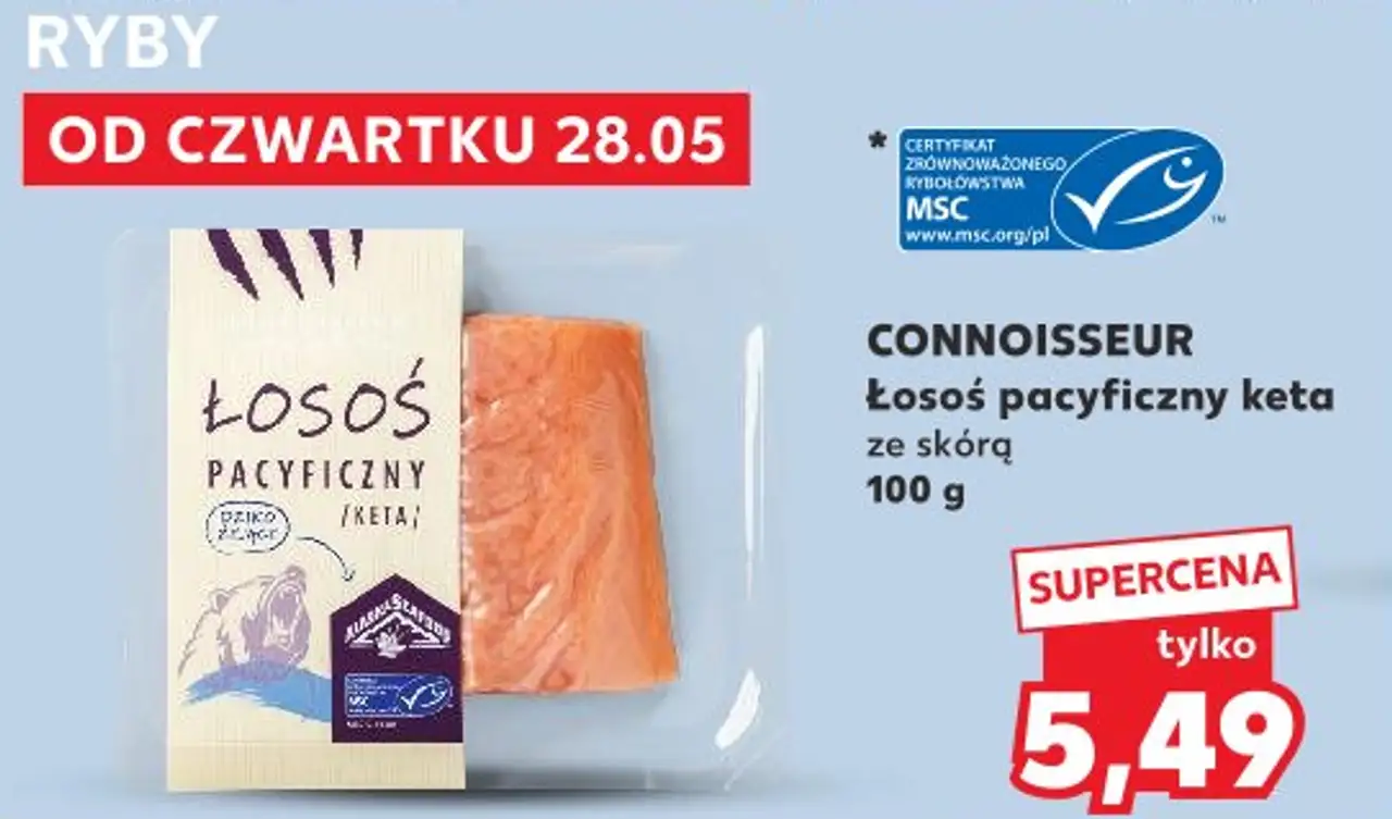CONNOISSEUR Łosoś pacyficzny keta ze skórą 100 g