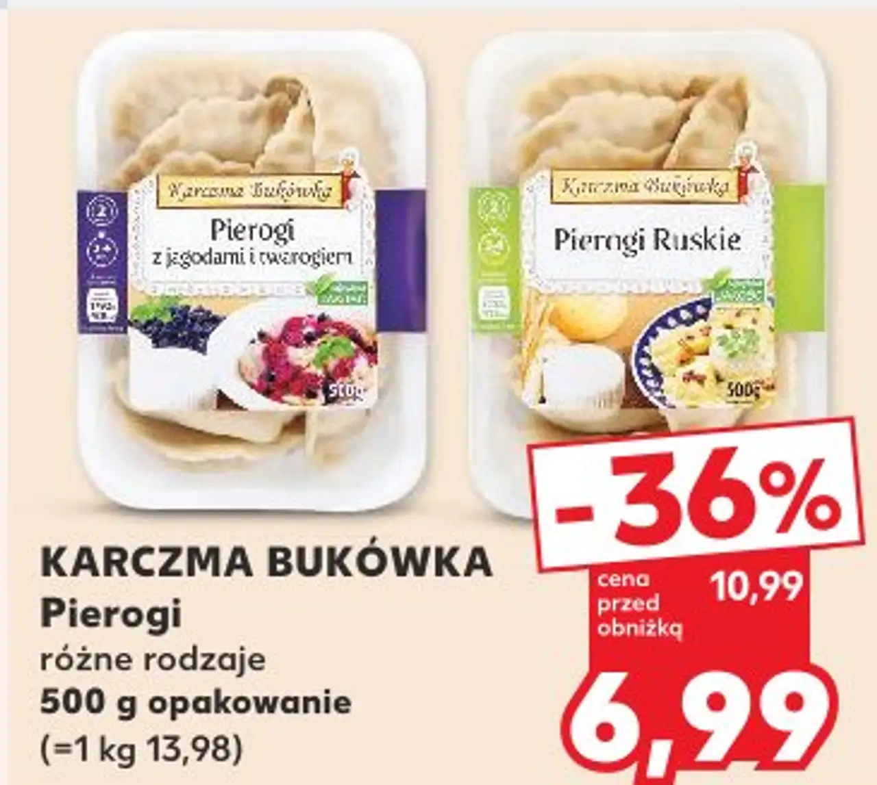 KARCZMA BUKÓWKA Pierogi różne rodzaje 500 g opakowanie