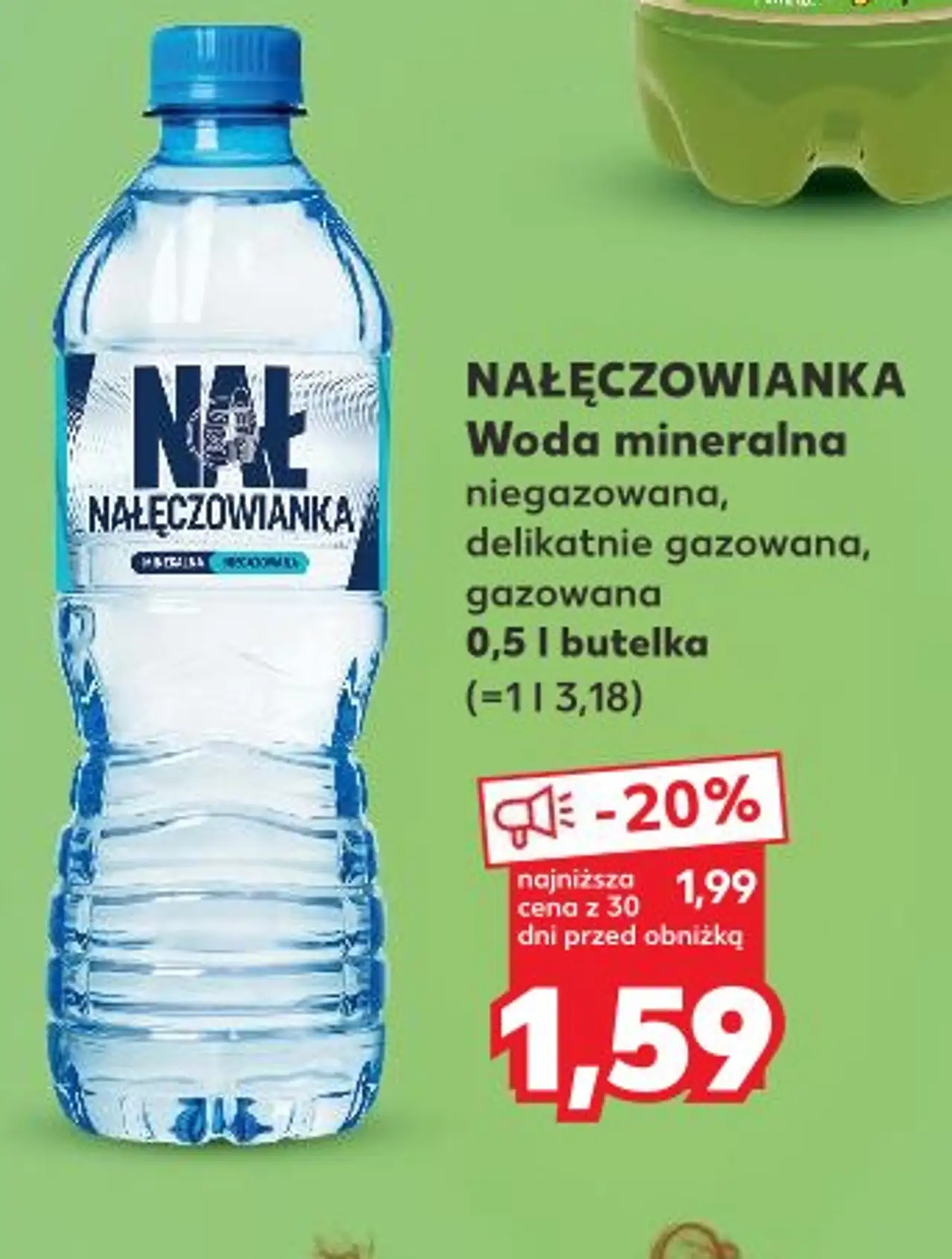 NAŁĘCZOWIANKA Woda mineralna niegazowana, delikatnie gazowana, gazowana