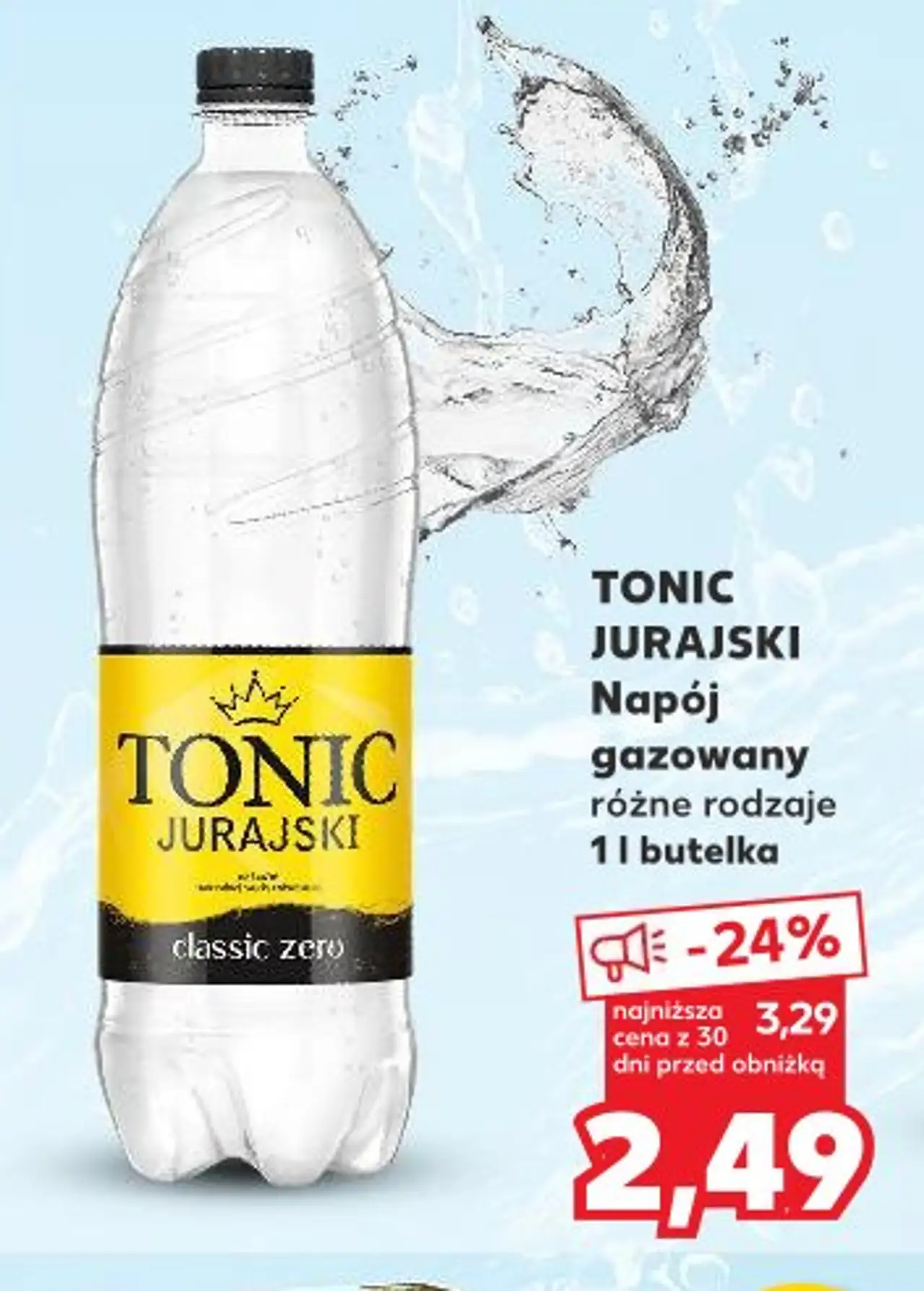 Tonic JURAJSKI Napój gazowany różne rodzaje 1 l butelka