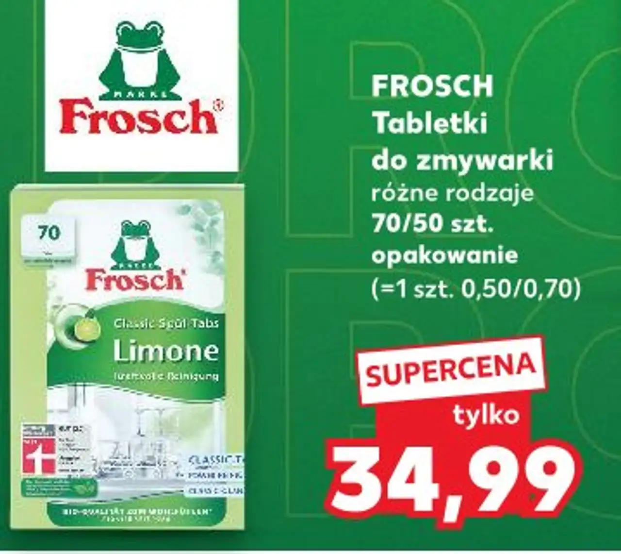 Frosch Tabletki do zmywarki różne rodzaje 70/50 szt.