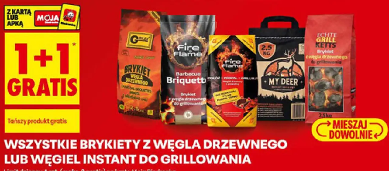 Wszystkie brykiety z węgla drzewnego lub węgiel instant do grillowania