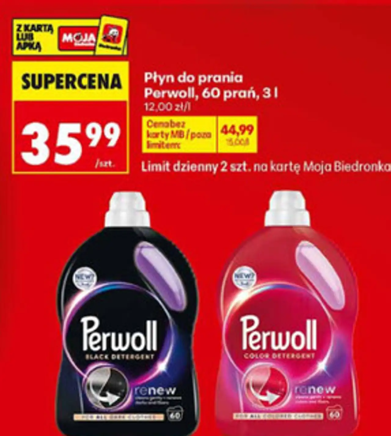 Płyn do prania Perwoll, 60 prań, 3 l