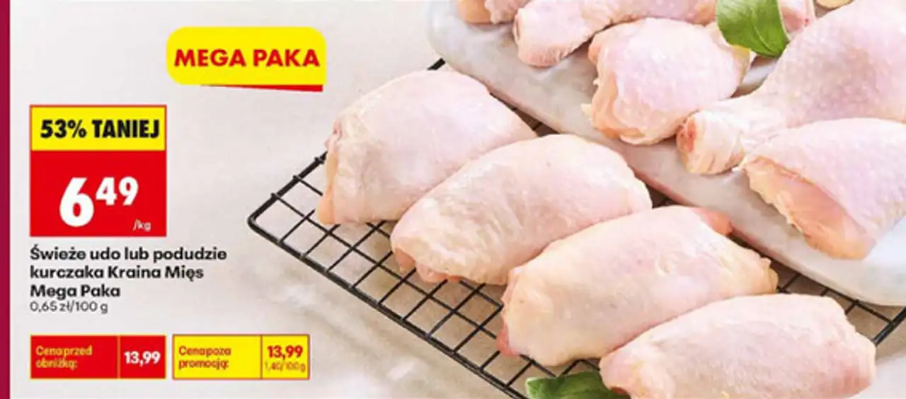 Świeże udo lub podudzie kurczaka Kraina Mięs Mega Paka