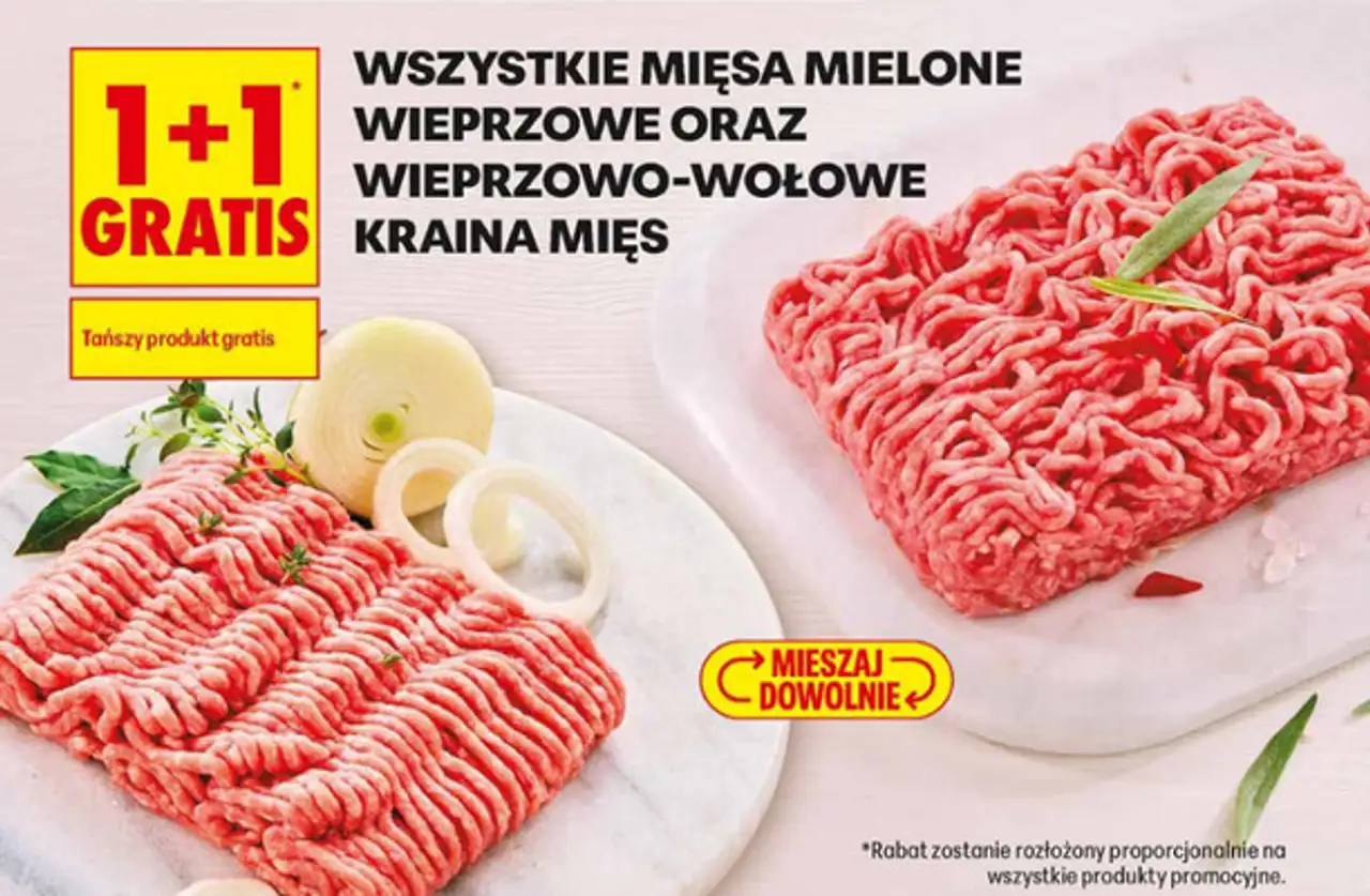 Wszystkie mięsa mielone wieprzowe oraz wieprzowo-wołowe Kraina Mięs