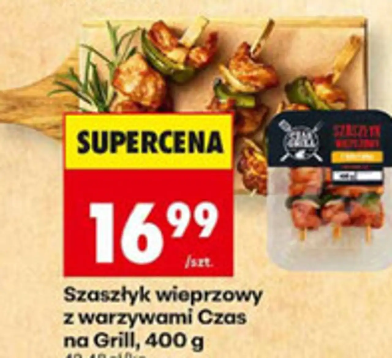 Szaszłyk wieprzowy z warzywami Czas na Grill