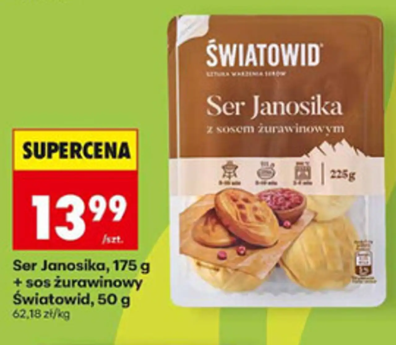 Ser Janosika, 175 g + sos żurawinowy Światowid, 50 g