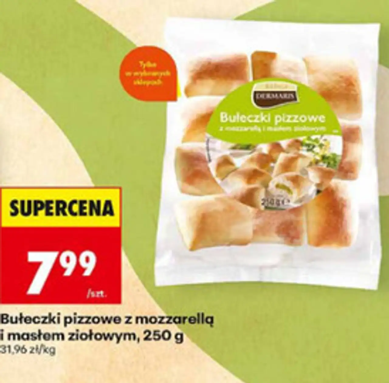 Bułeczki pizzowe z mozzarellą i masłem ziołowym, 250 g