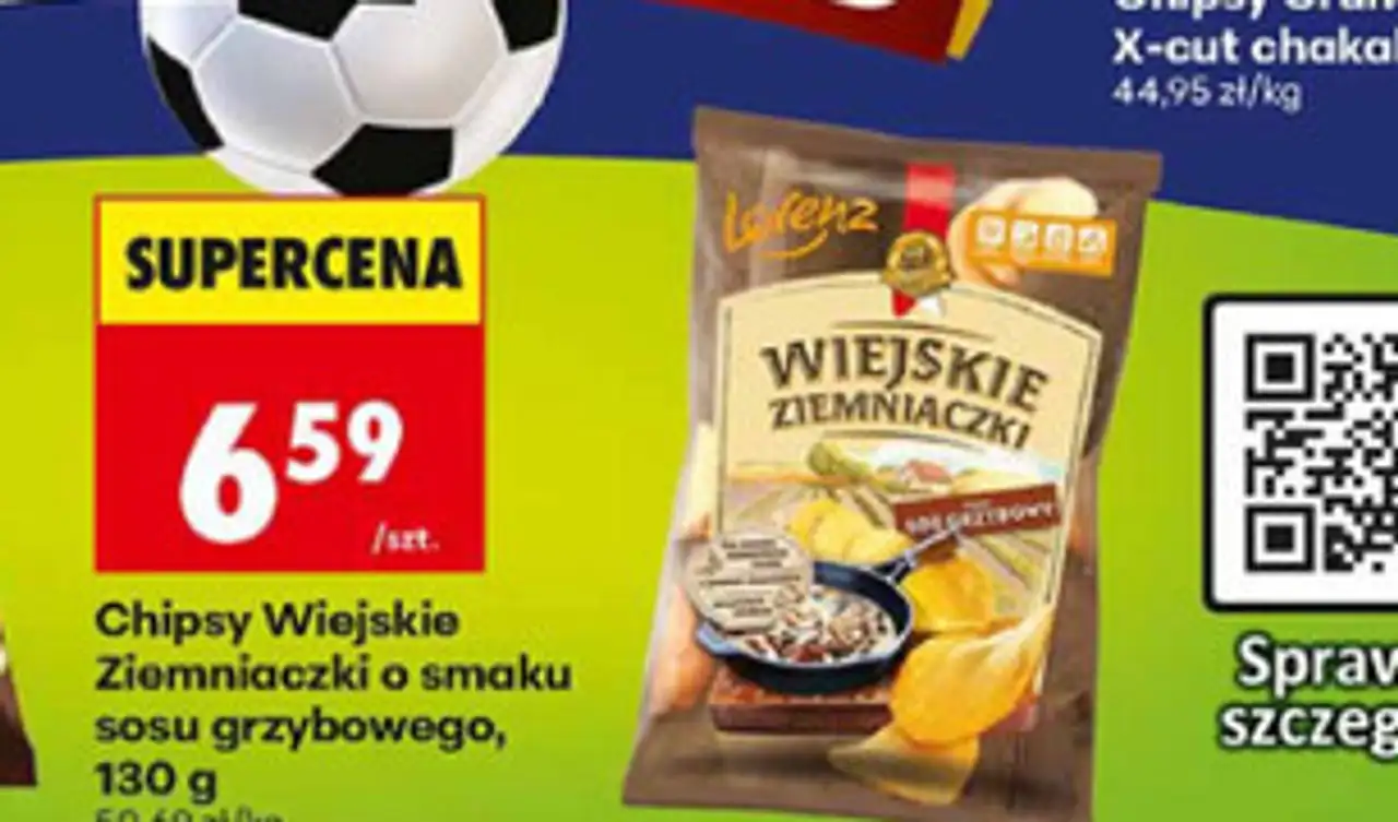 Chipsy Wiejskie Ziemniaczki o smaku sosu grzybowego