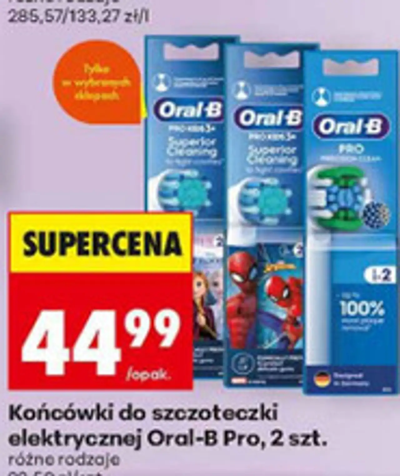 Końcówki do szczoteczki elektrycznej Oral-B Pro, 2 szt.