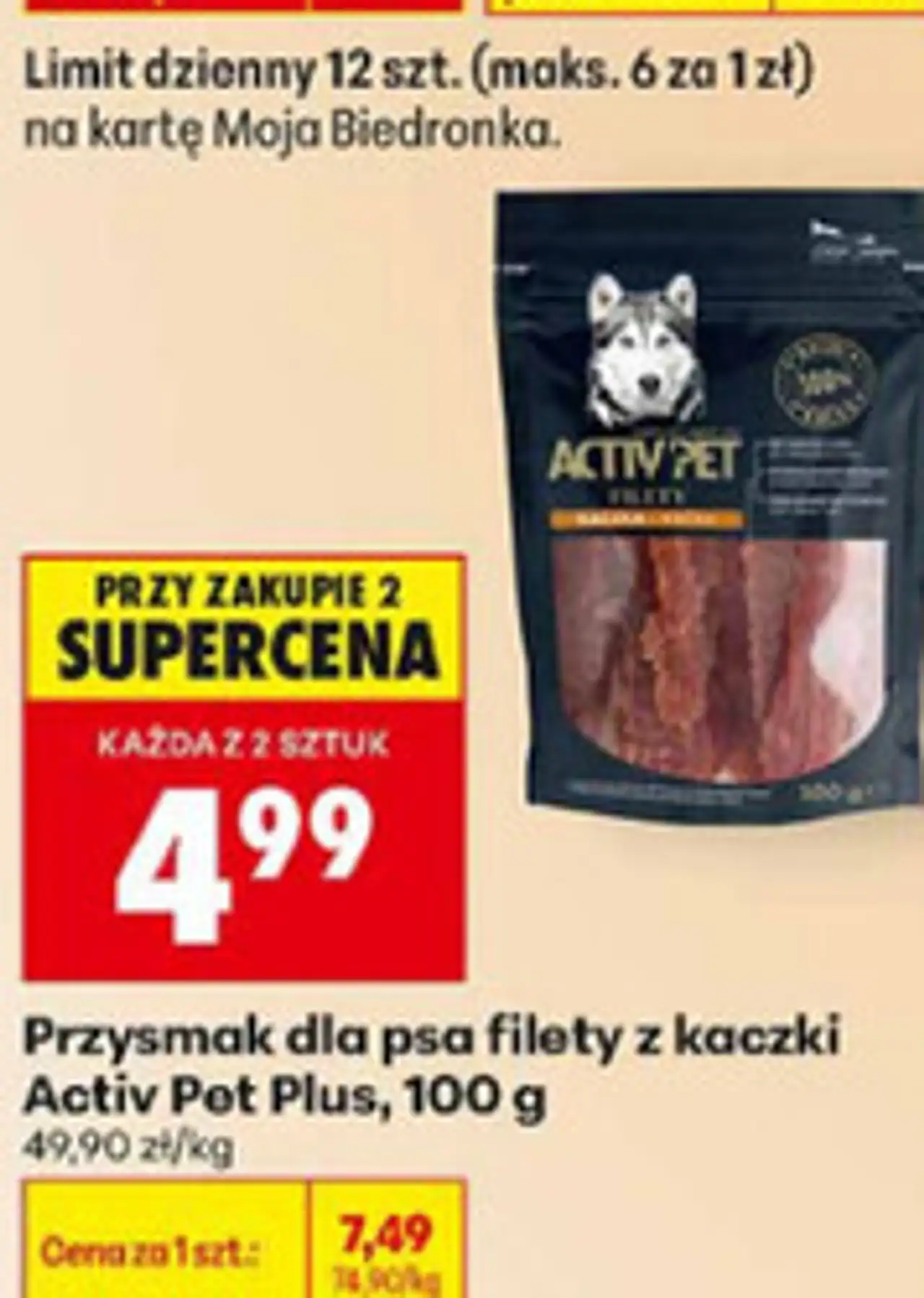 Przysmak dla psa filety z kaczki Activ Pet Plus, 100 g