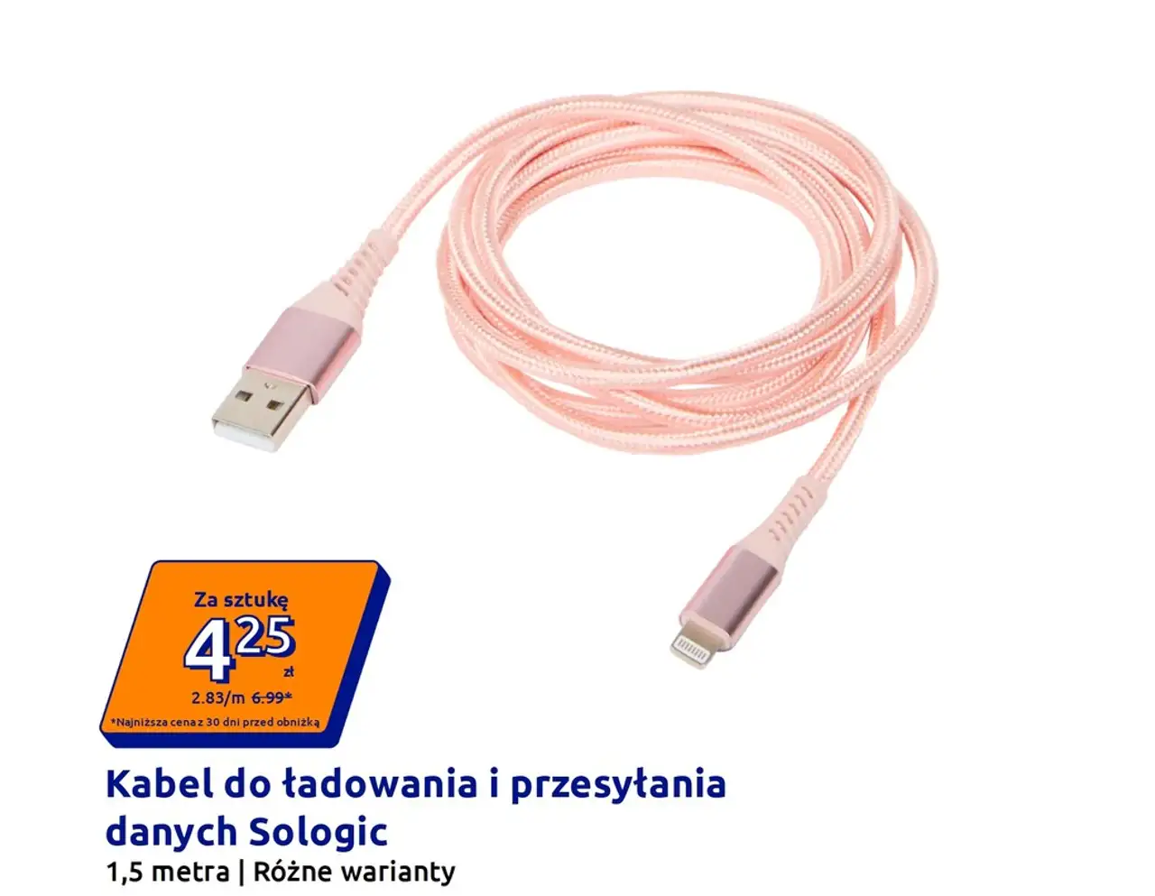 Kabel do ładowania i przesyłania danych Sologic