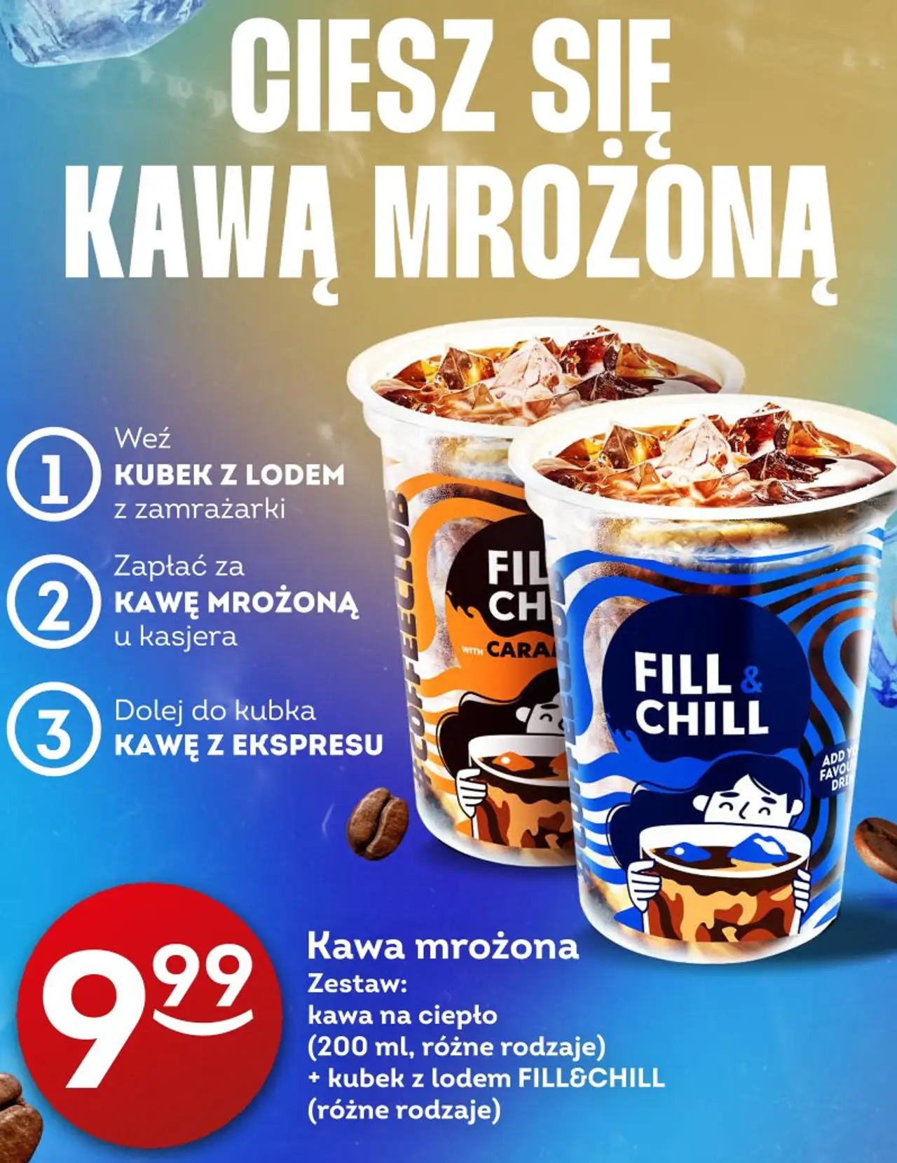 Kawa mrożona Zestaw: kawa na ciepło + kubek z lodem FILL&CHILL