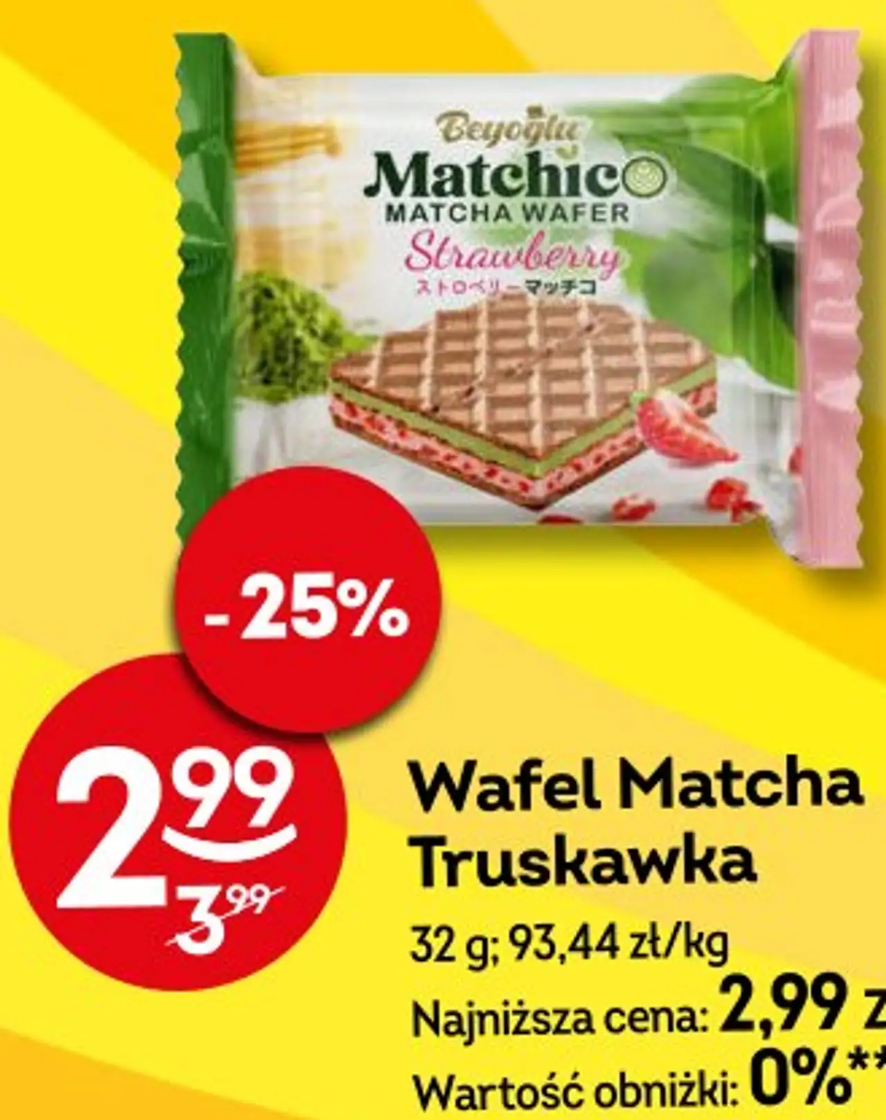 Beyoglu Matchico Wafel Matcha Truskawka