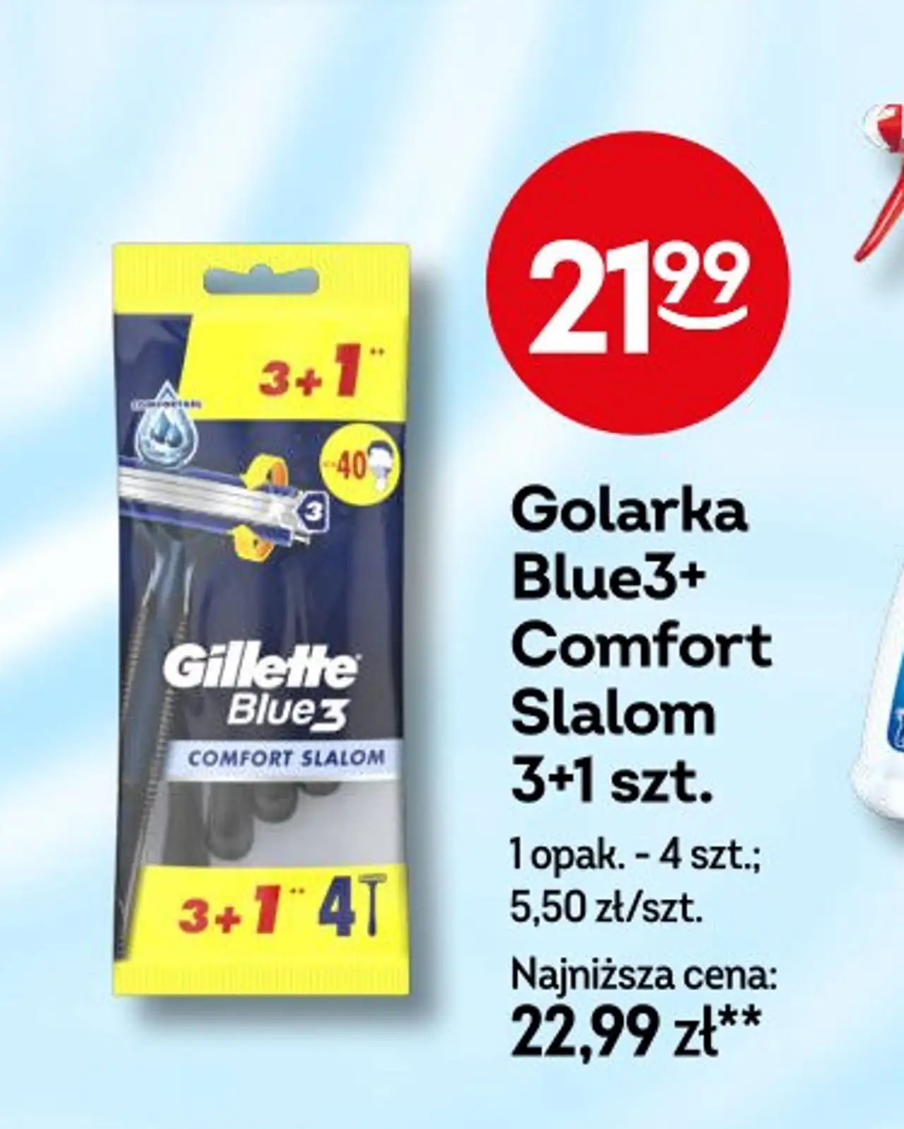 Golarka Blue3+ Comfort Slalom 3+1 szt.