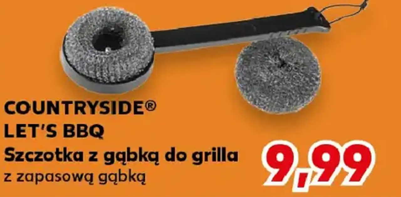 COUNTRYSIDE® LET'S BBQ Szczotka z gąbką do grilla