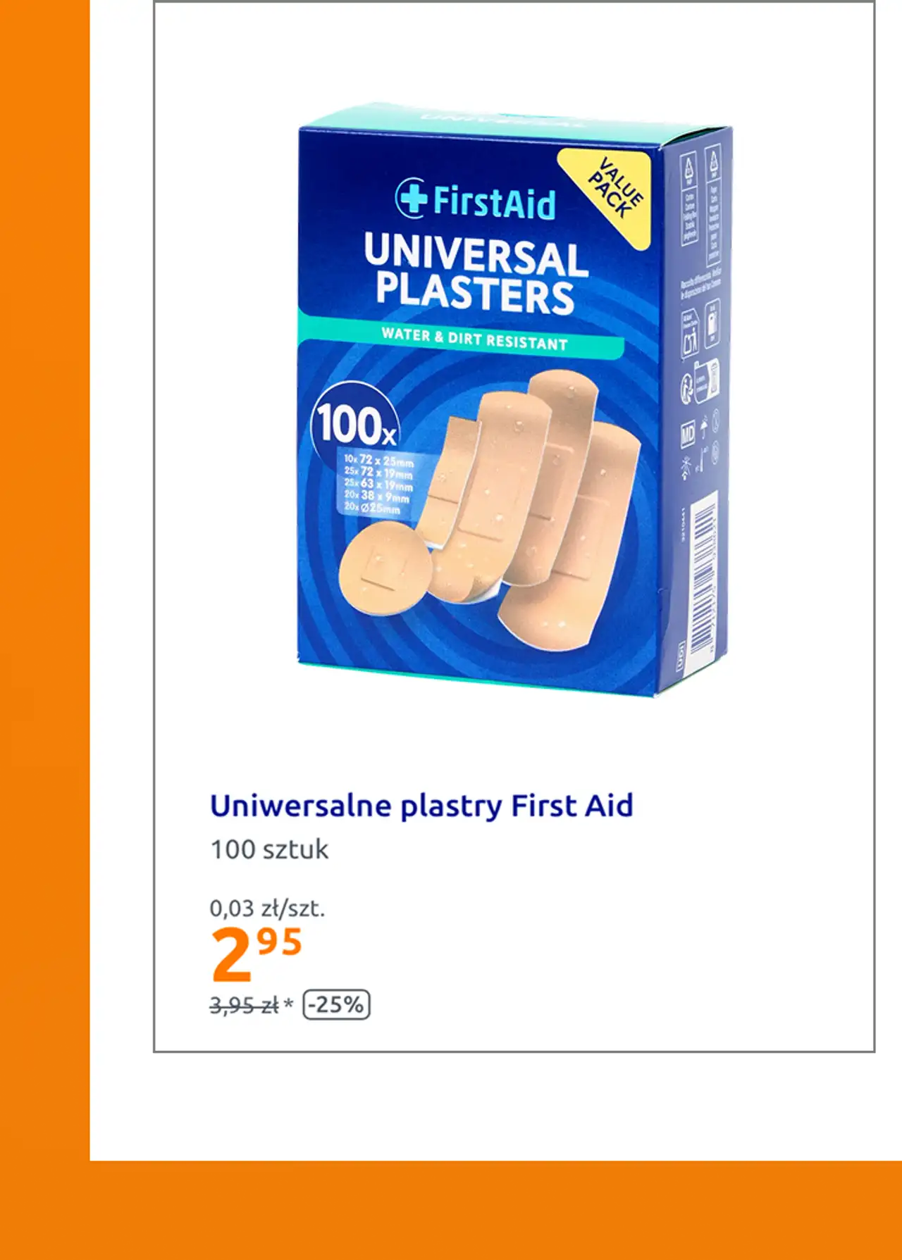 Uniwersalne plastry First Aid