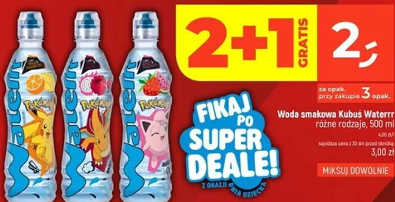 Woda smakowa Kubuś Waterrr różne rodzaje, 500 ml