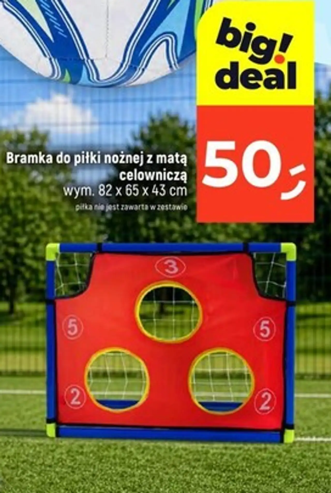 Bramka do piłki nożnej z matą celowniczą