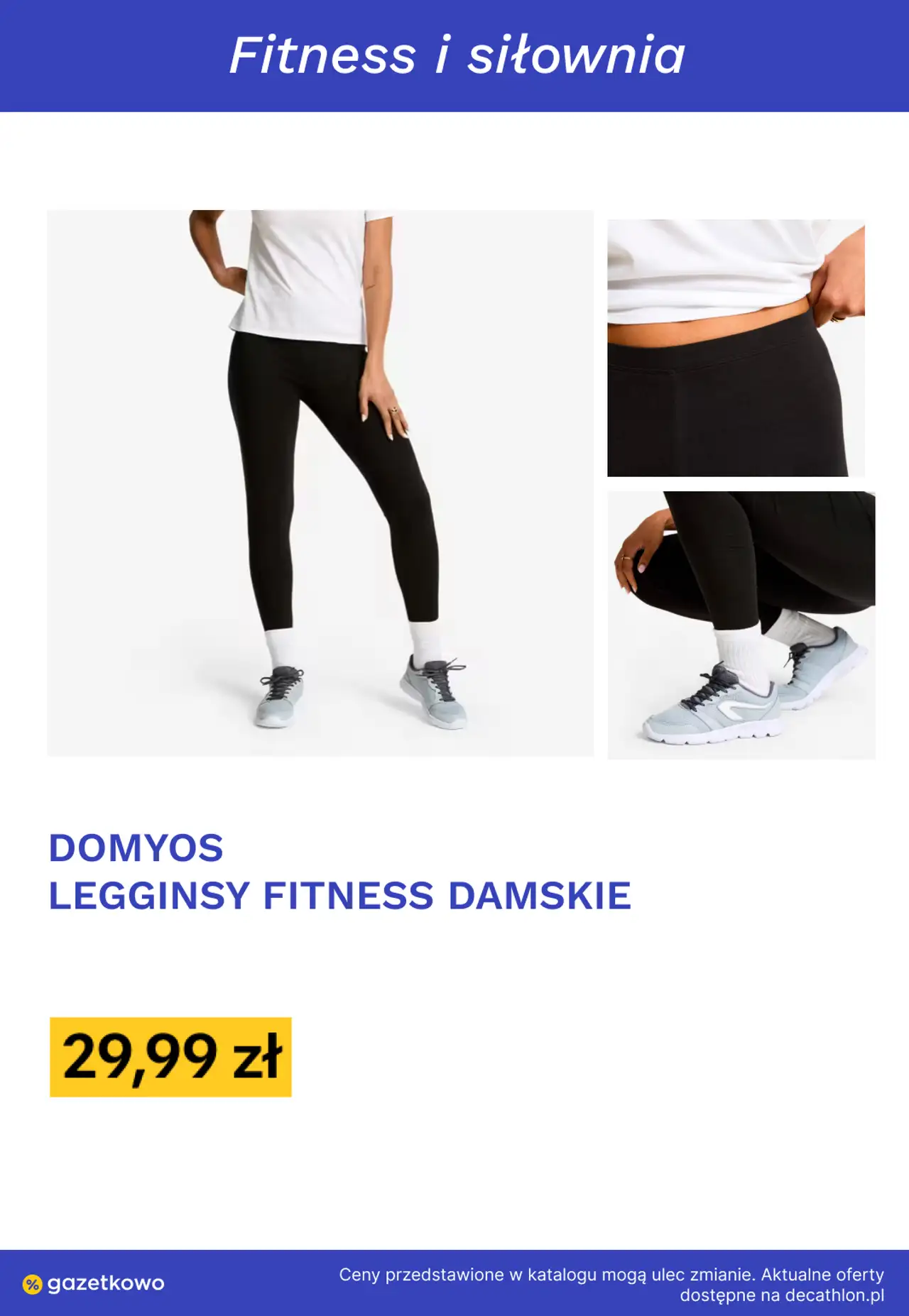 DOMYOS LEGGINSY FITNESS DAMSKIE