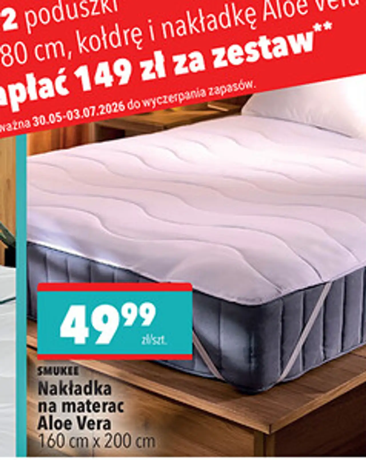 Nakładka na materac Aloe Vera Smukee