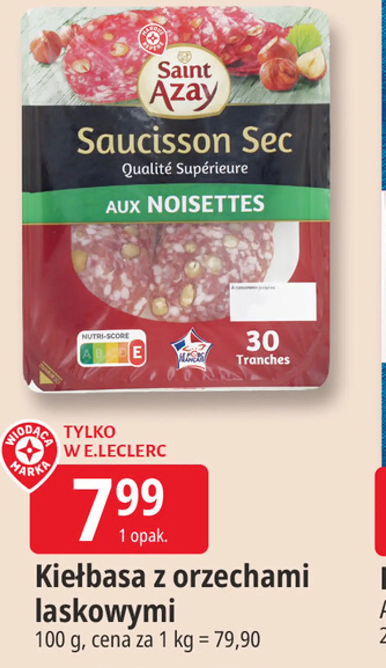 Kiełbasa z orzechami laskowymi Saint Azay