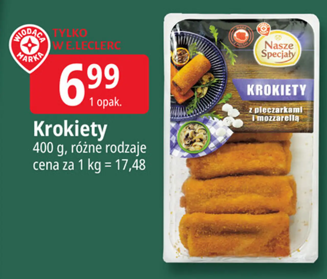 Krokiety z pieczarkami i mozzarellą Nasze Specjały