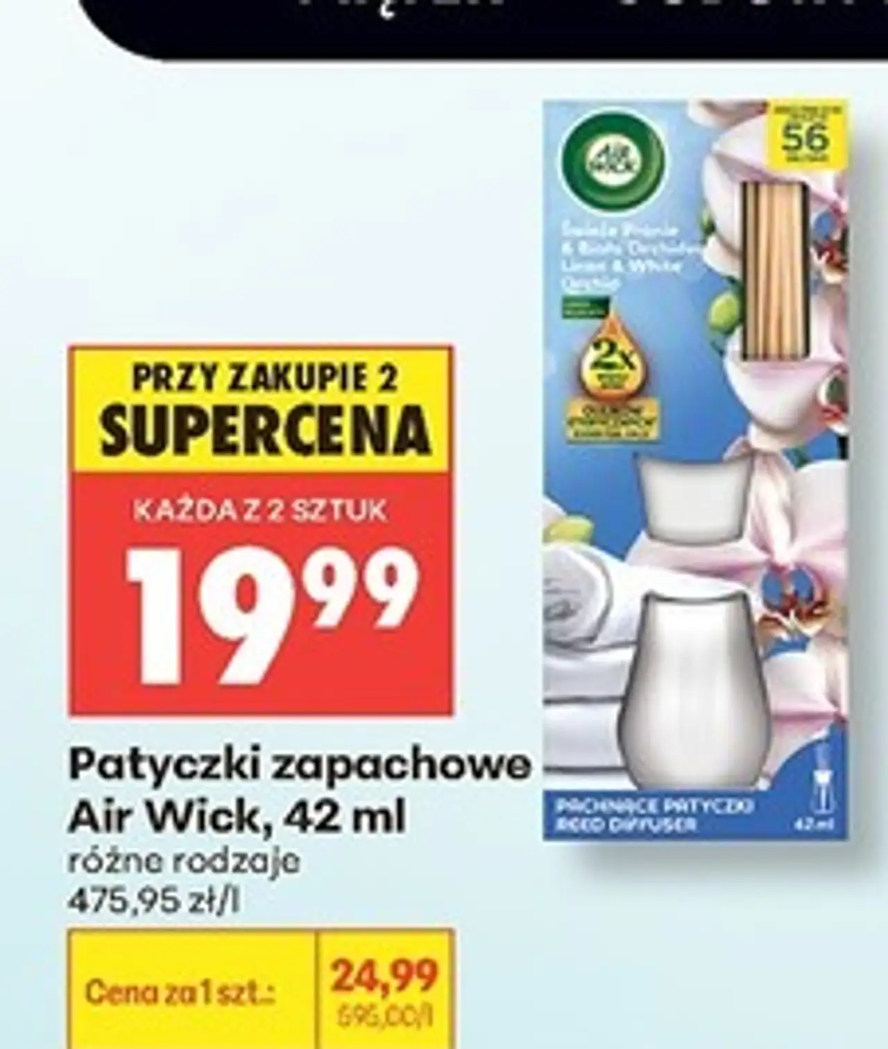 Pachnące patyczki świeże pranie i biała orchidea Air Wick