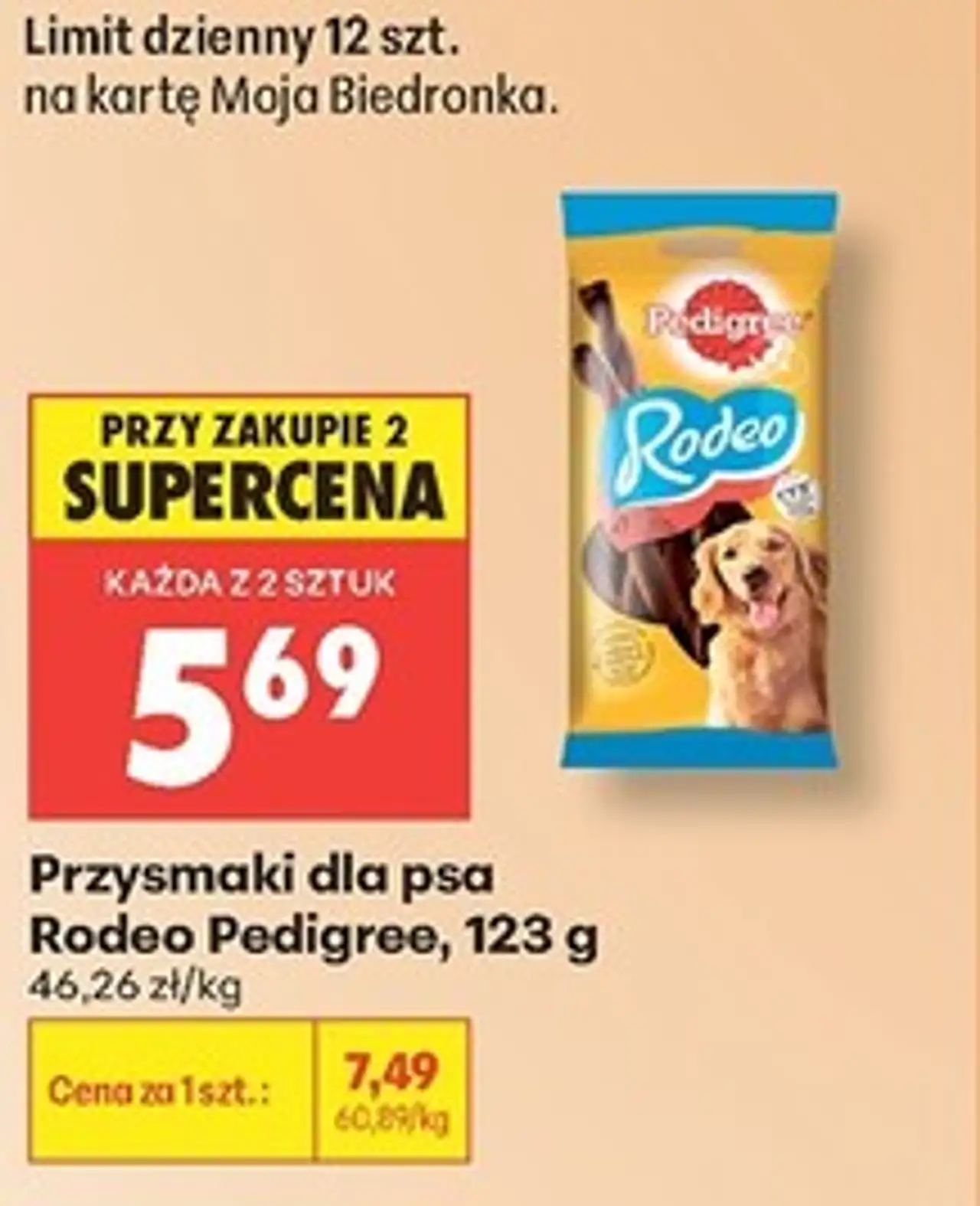 Przysmaki dla psa Rodeo Pedigree, 123 g