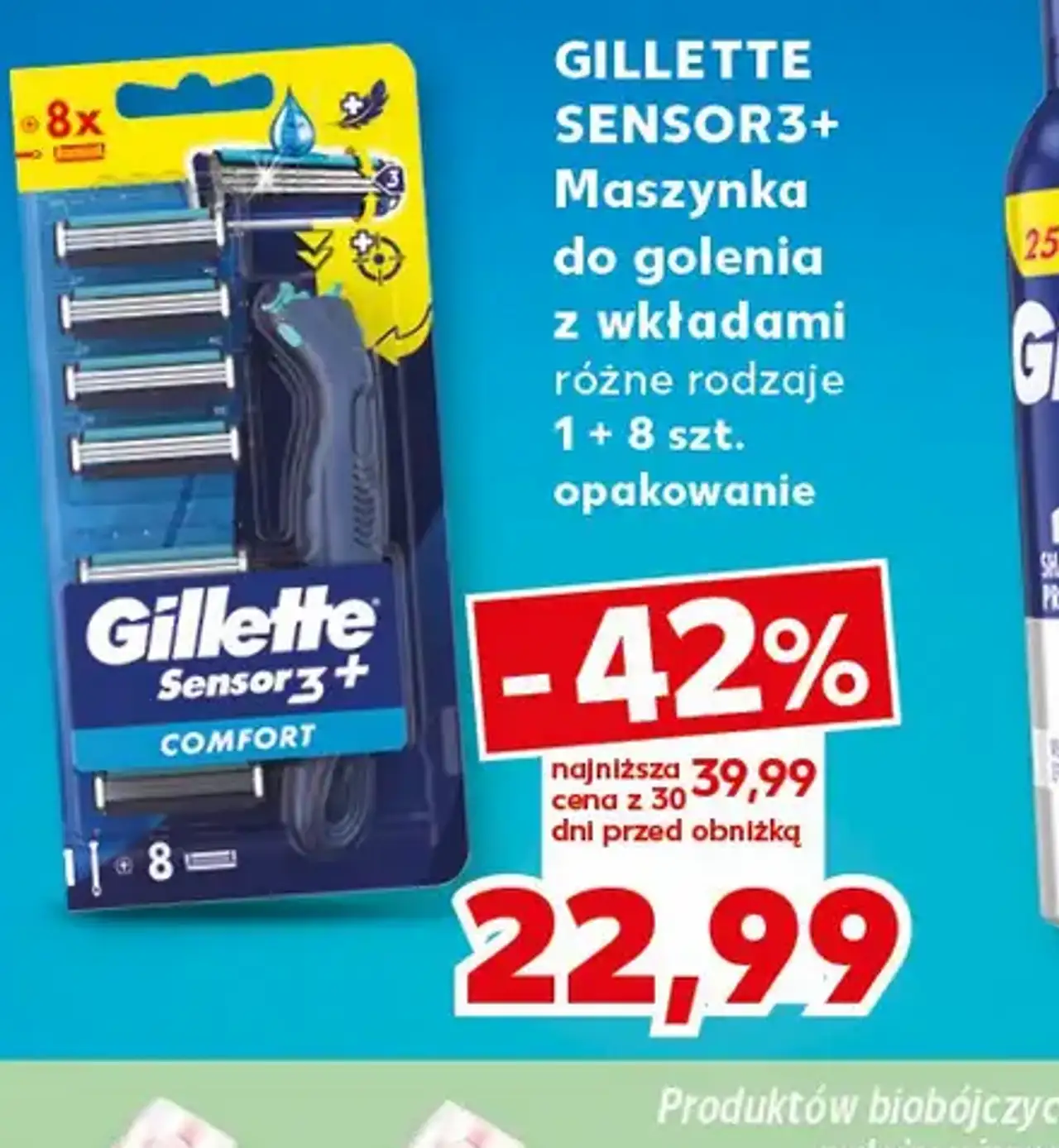 GILLETTE SENSOR3+ Maszynka do golenia z wkładami