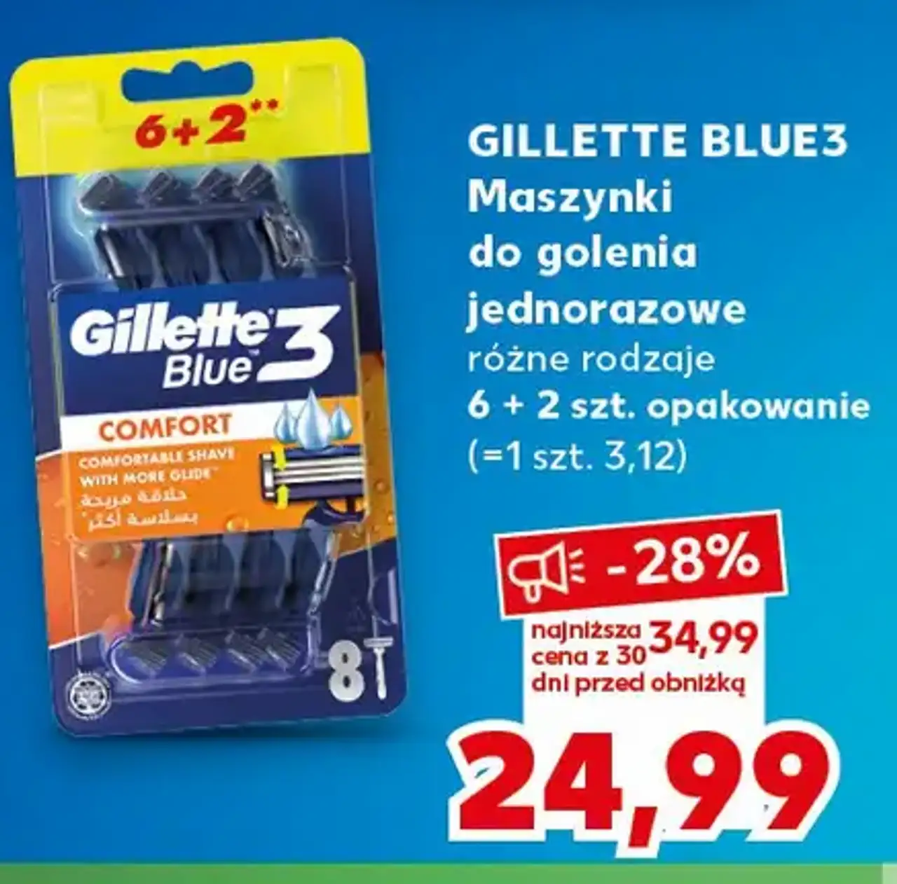 GILLETTE BLUE3 Maszynki do golenia jednorazowe