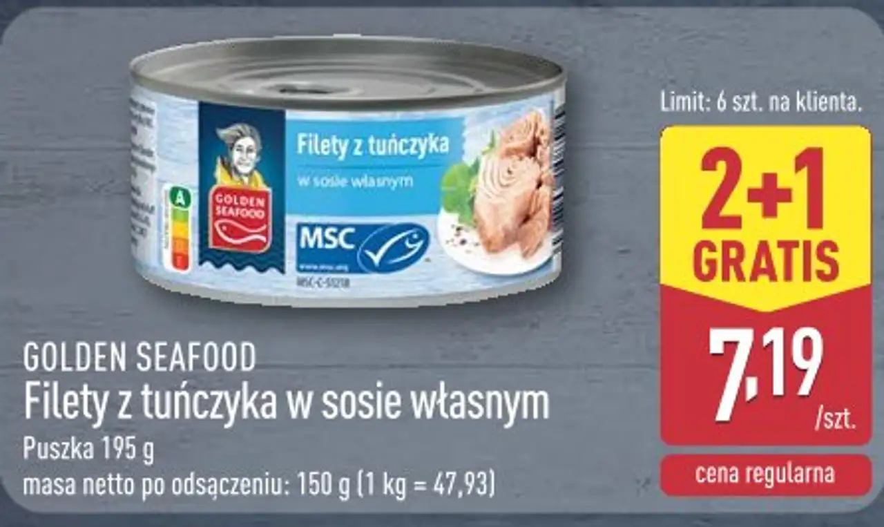 GOLDEN SEAFOOD Filety z tuńczyka w sosie własnym