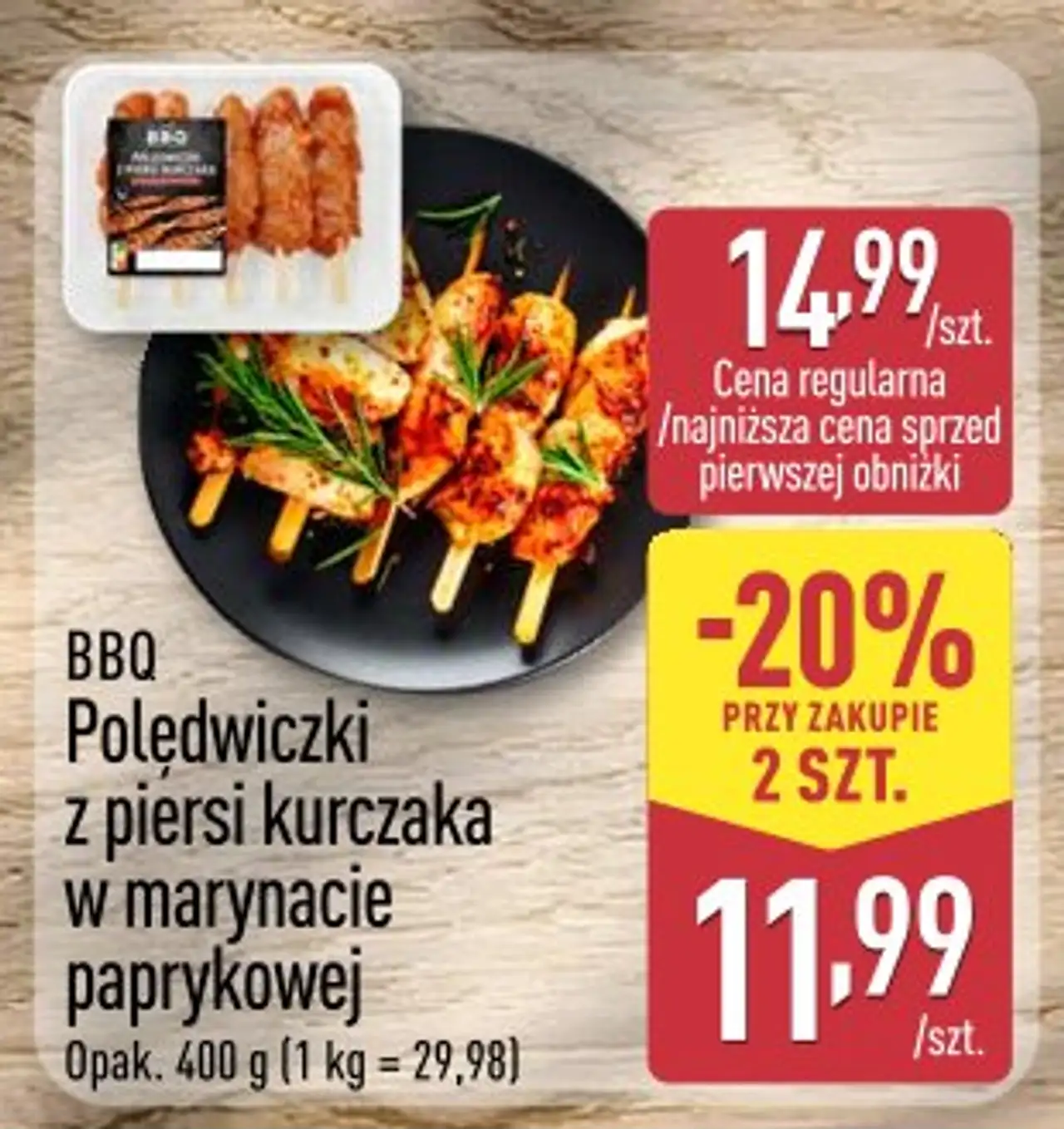 BBQ Polędwiczki z piersi kurczaka w marynacie paprykowej
