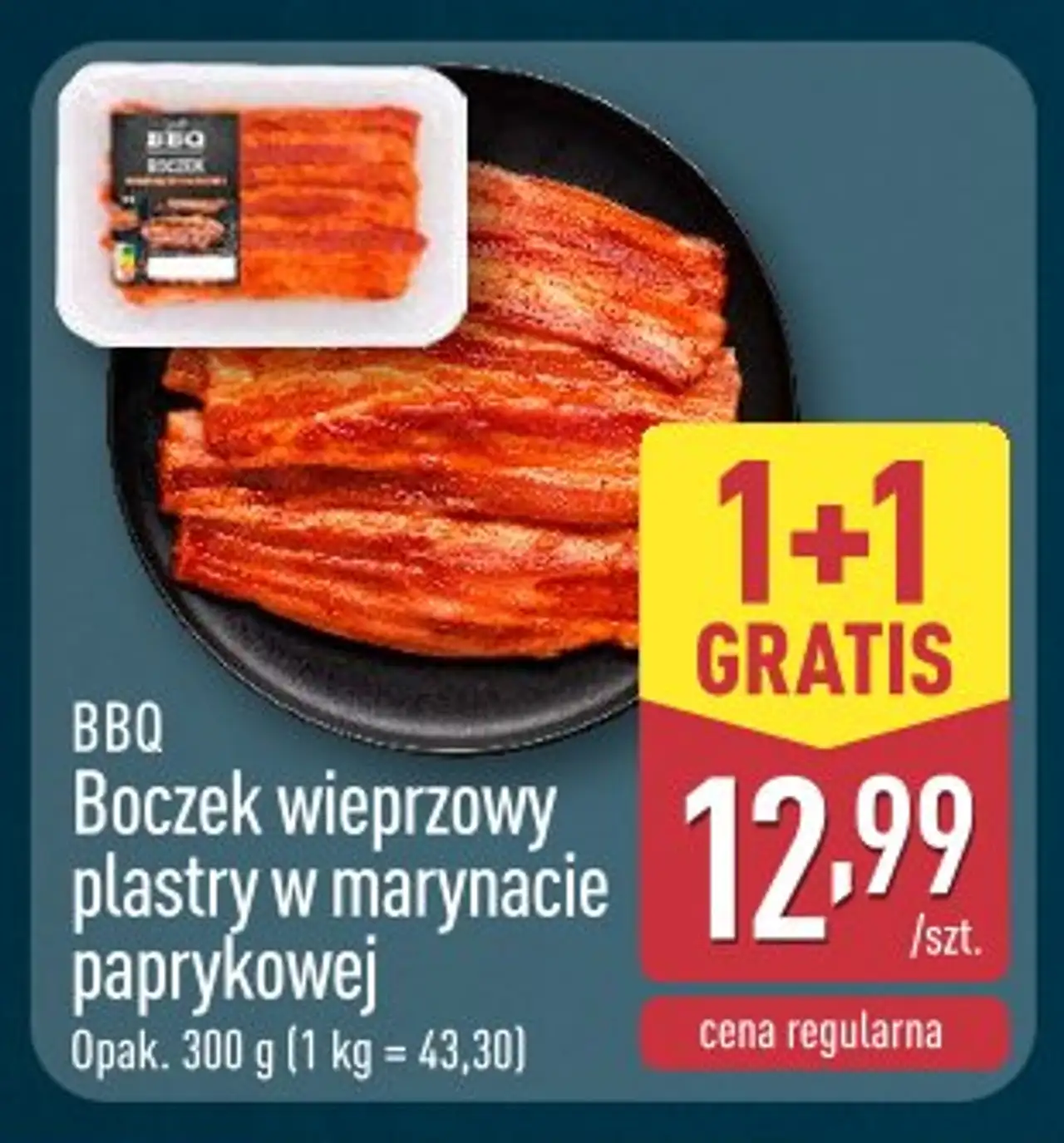 BBQ Boczek wieprzowy plastry w marynacie paprykowej