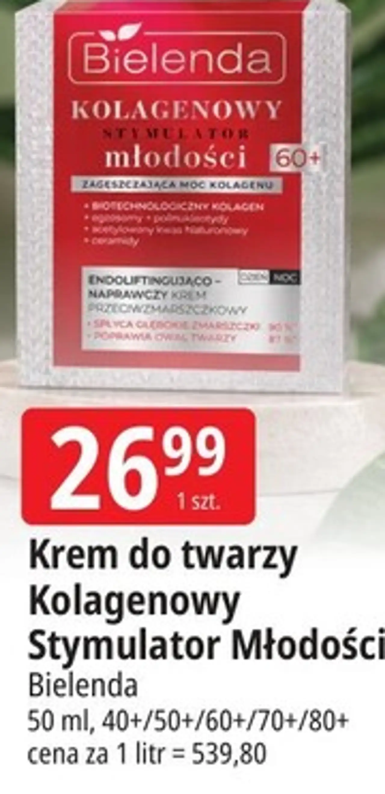 Bielenda Kolagenowy Stymulator Młodości Krem do twarzy