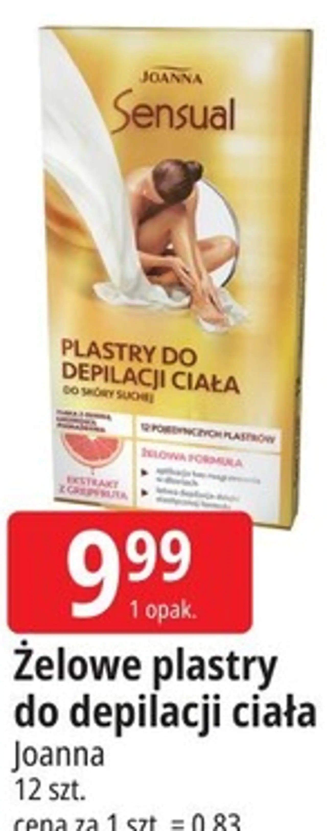 Joanna Sensual Żelowe plastry do depilacji ciała