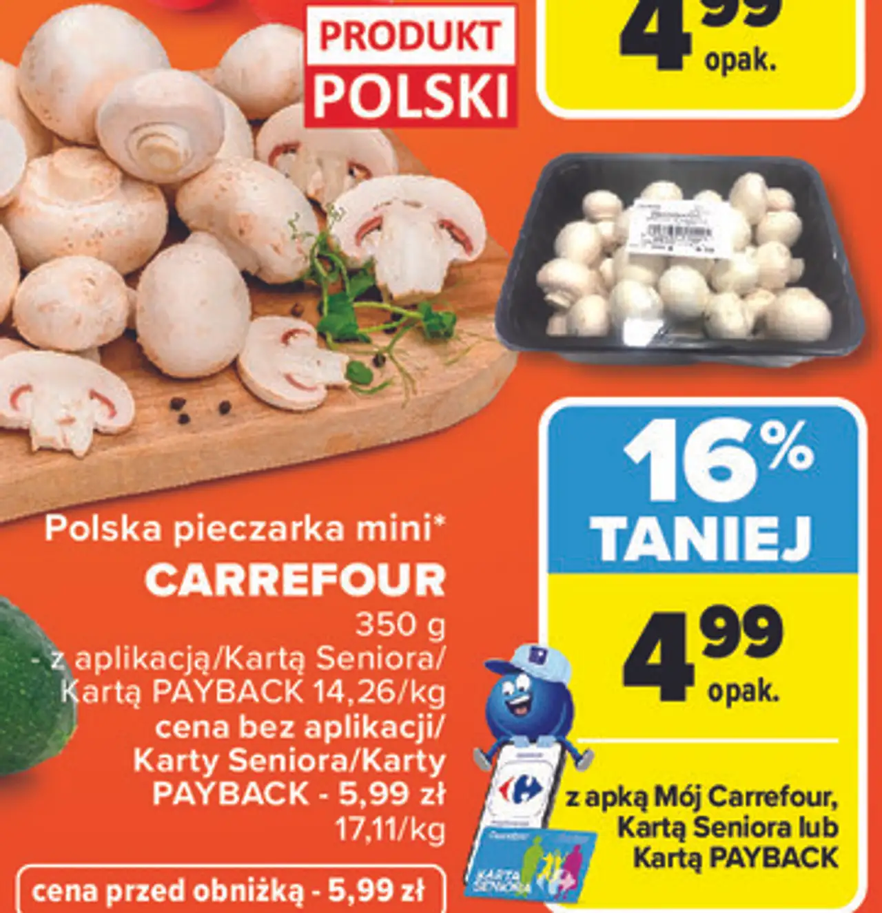 Polska pieczarka mini Carrefour