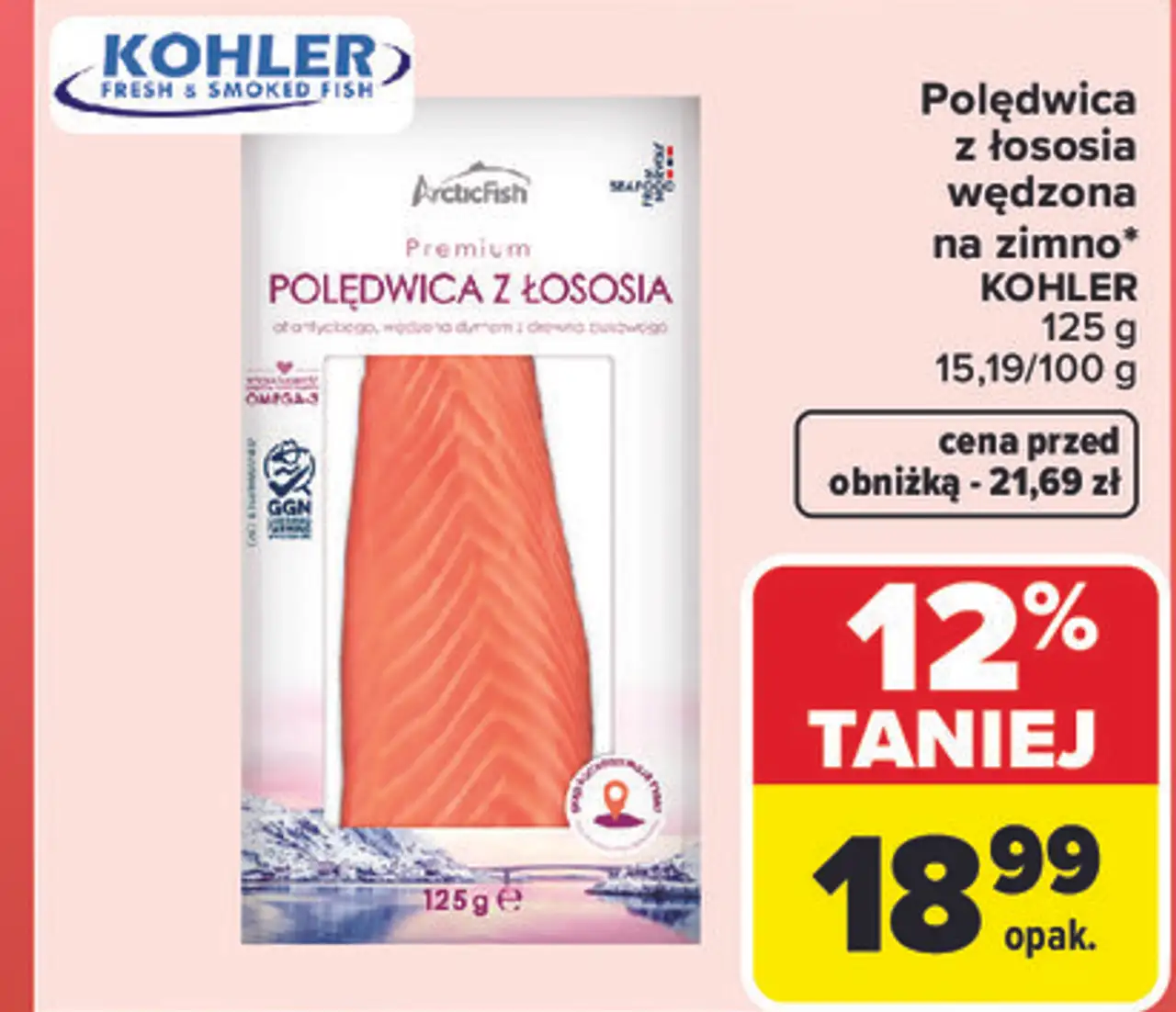 Polędwica z łososia wędzona na zimno KOHLER