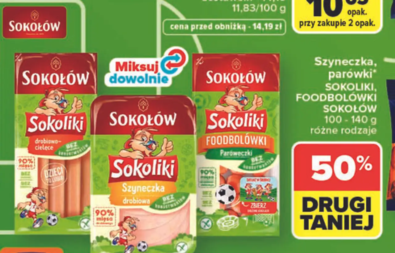 Szyneczka, parówki, foodbolówki SOKOŁÓW SOKOLIKI