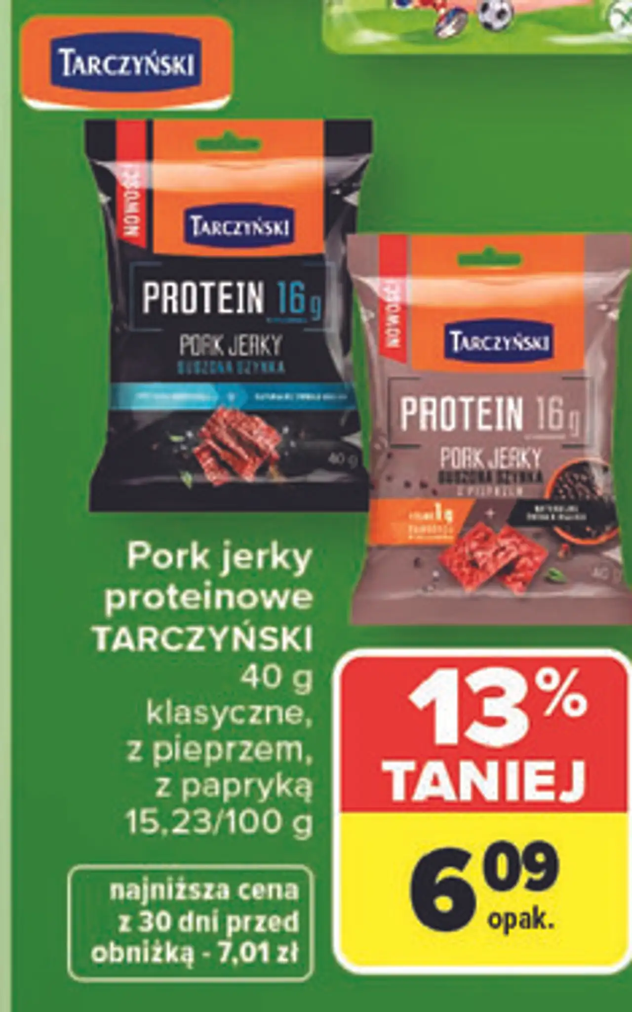 Pork jerky proteinowe Tarczyński