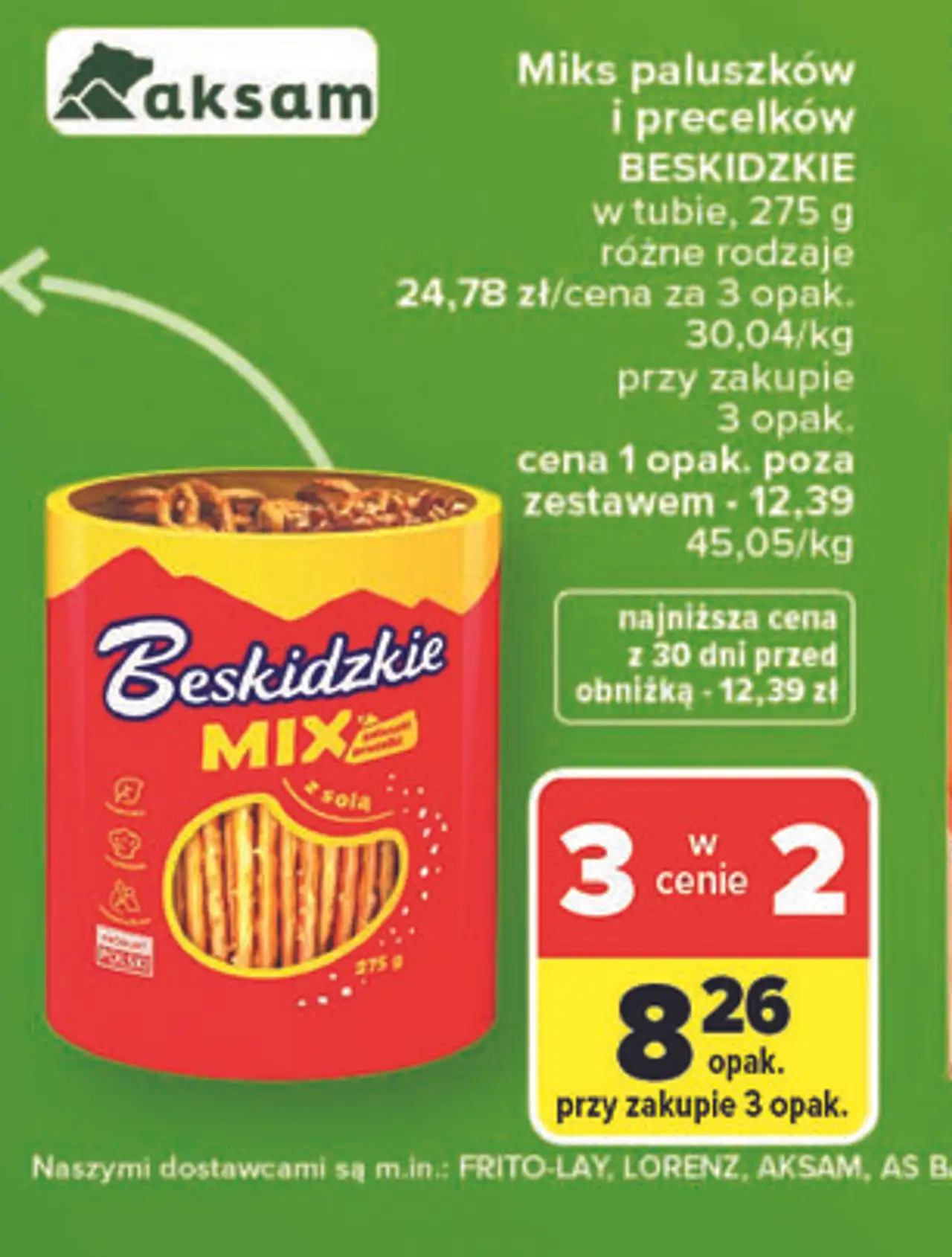 Miks paluszków i precelków Beskidzkie w tubie