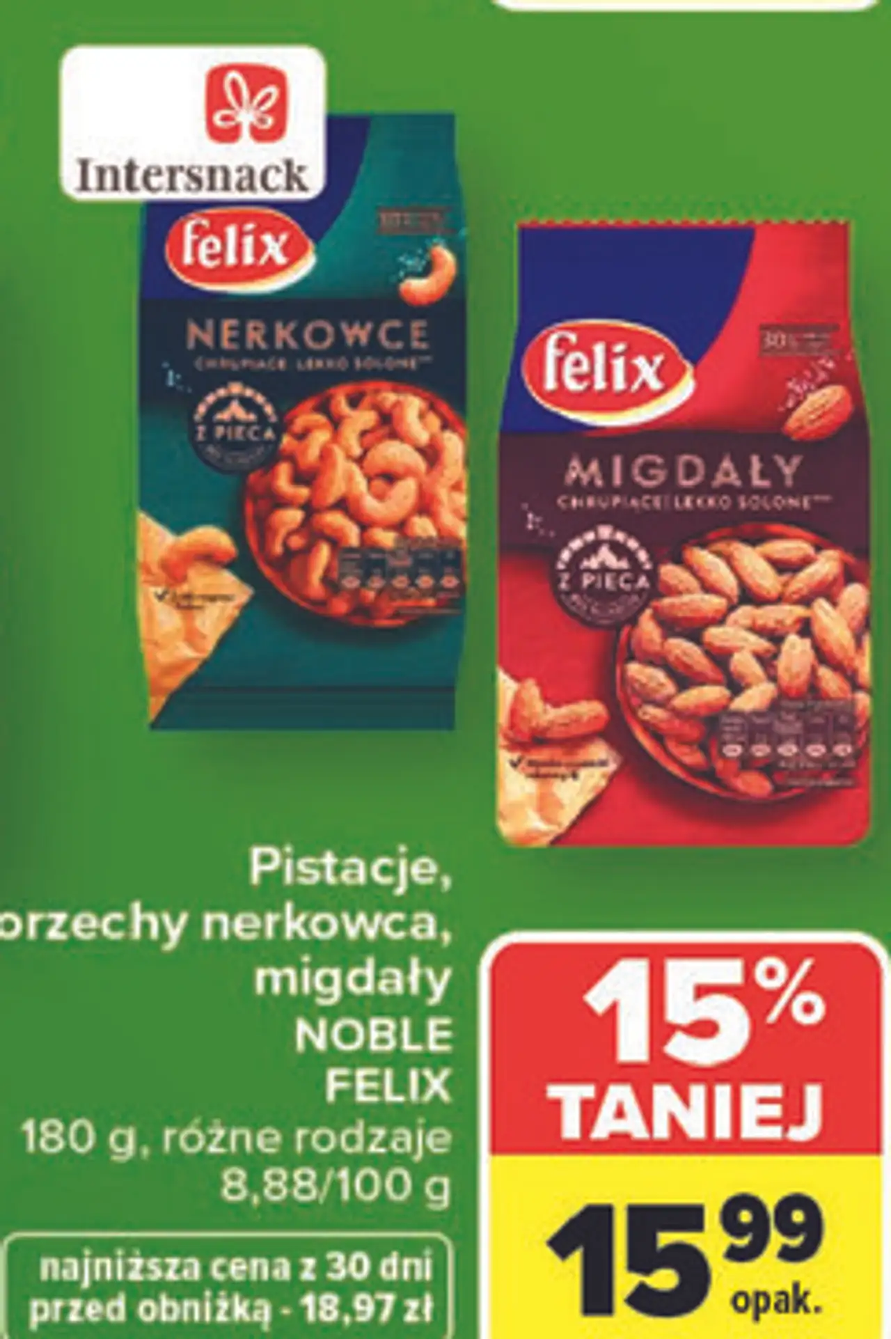 Pistacje, orzechy nerkowca, migdały Noble Felix