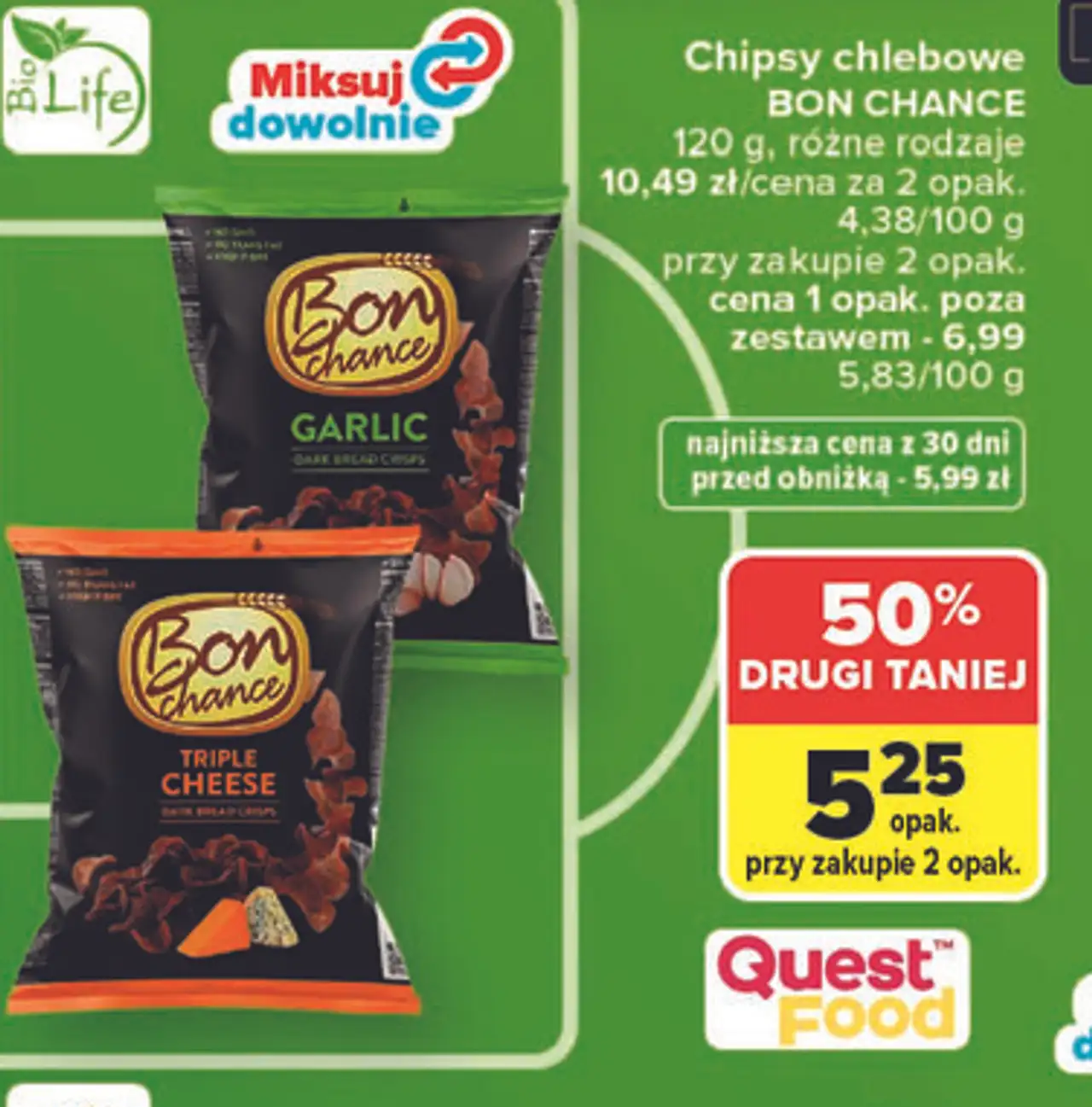 Chipsy chlebowe Bon Chance