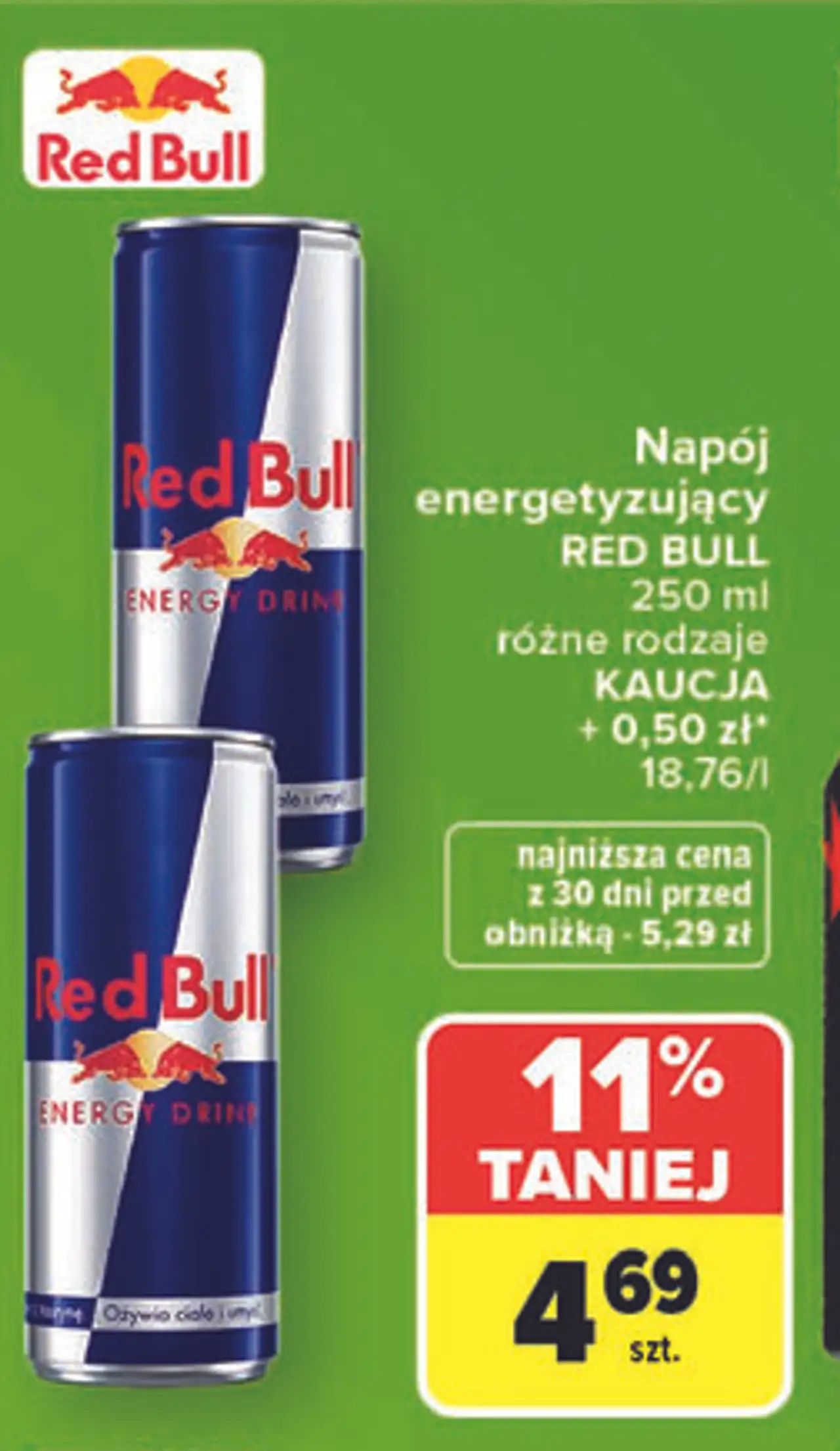 Napój energetyzujący RED BULL