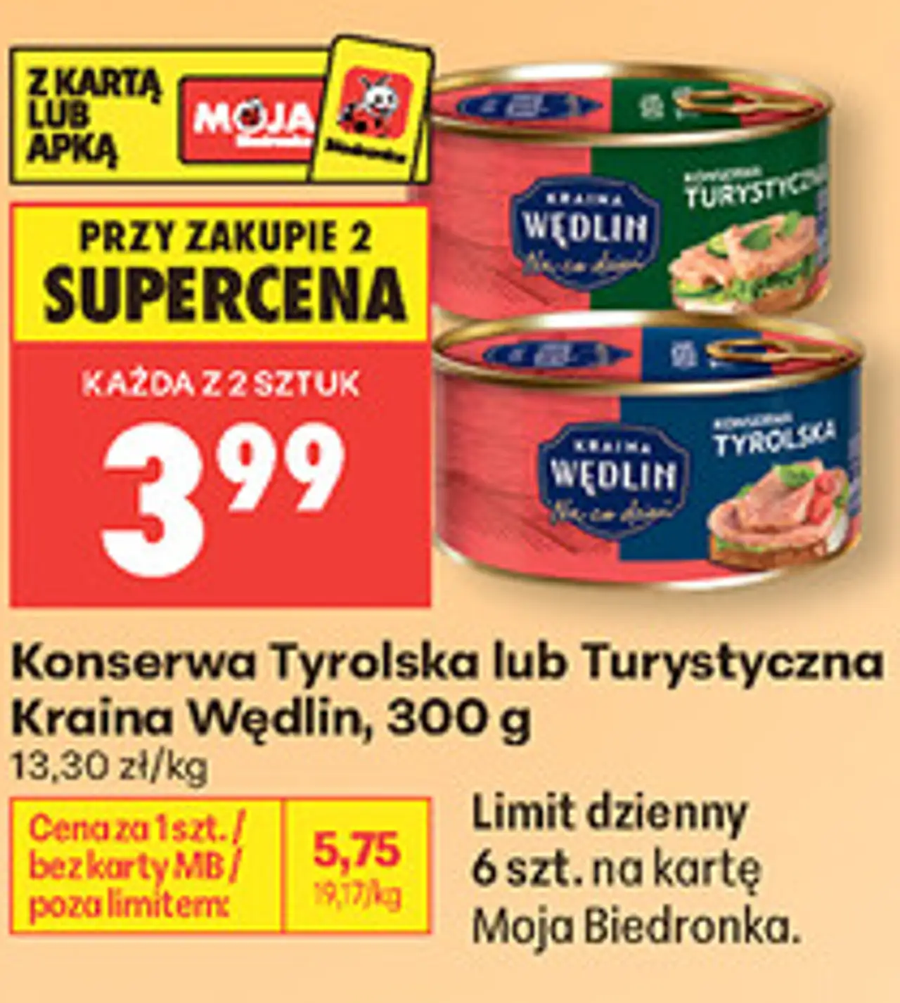 Konserwa Tyrolska lub Turystyczna Kraina Wędlin, 300 g